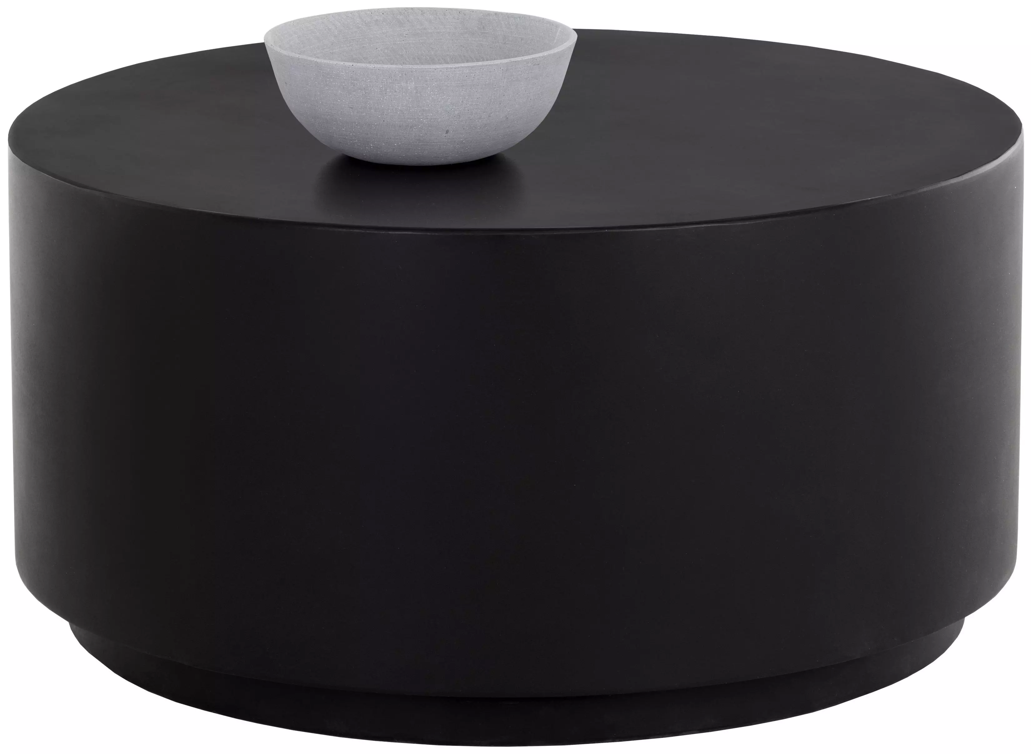Kaufman Industrial Loft Black Concrete Drum Outdoor Coffee Table
