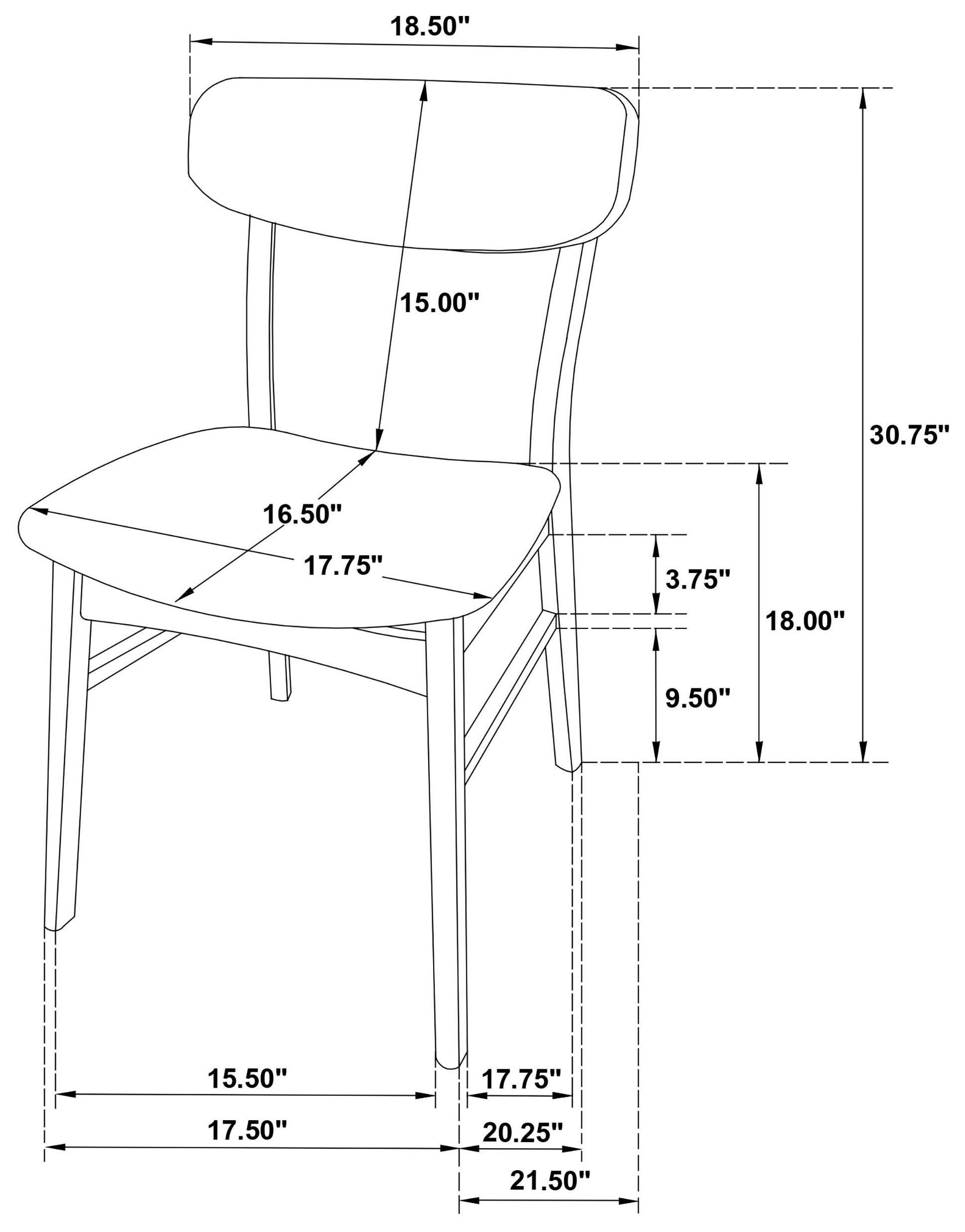 Dortch Brown Side Chair Set of 2