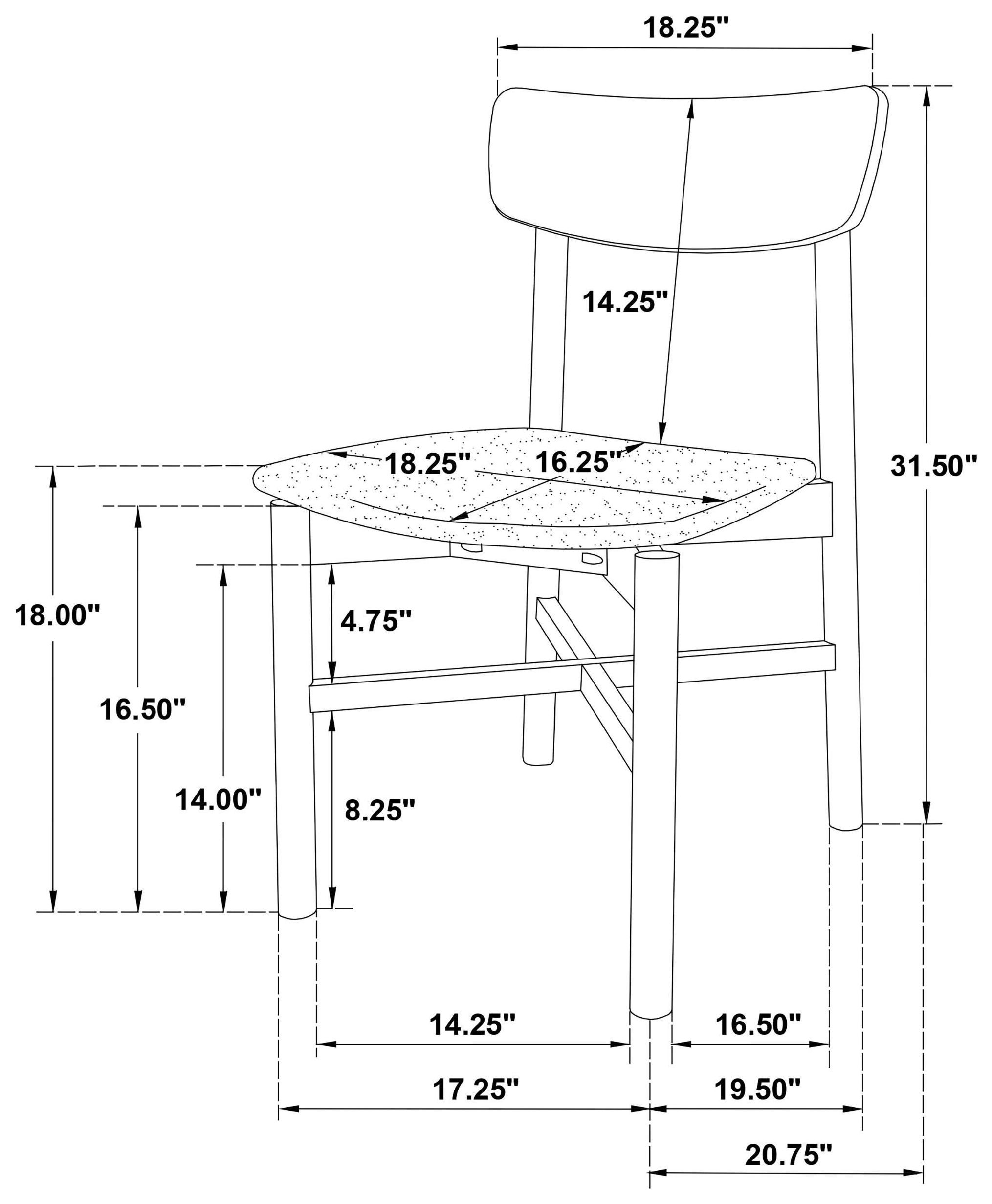 Parkridge Tan And Natural Walnut Side Chair Set Of 2