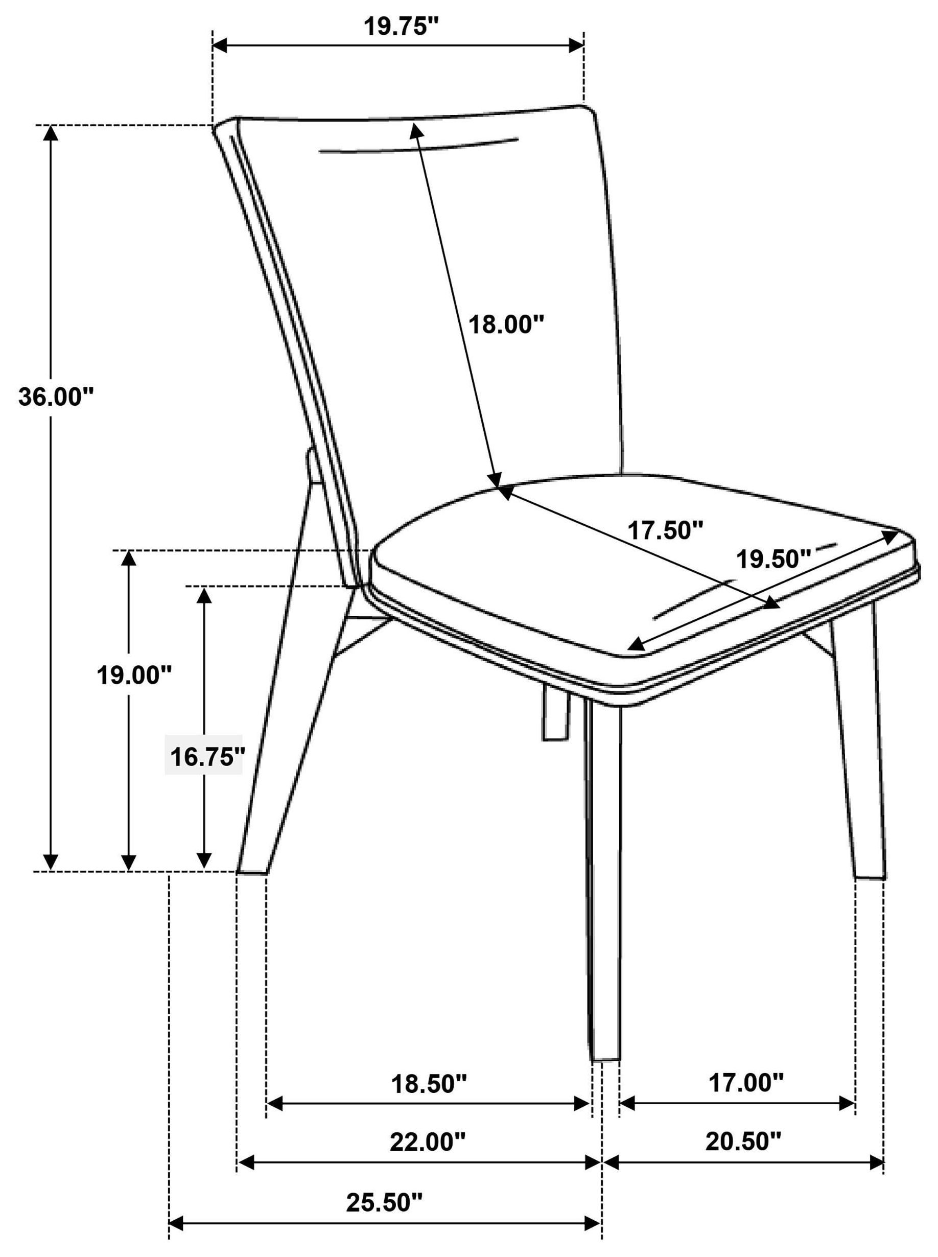 Biloxi Gray Upholstered Side Chair Set Of 2