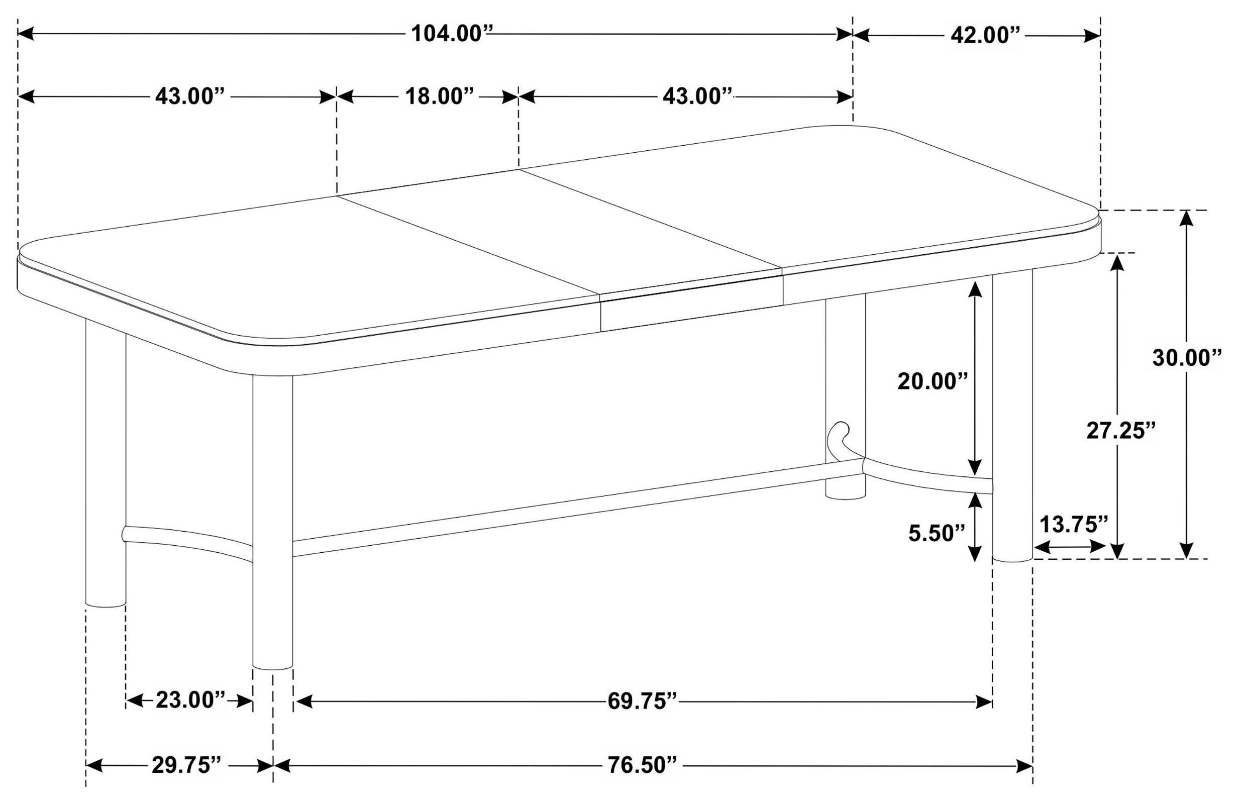 Arini Sand Wash 104" Extendable Dining Table