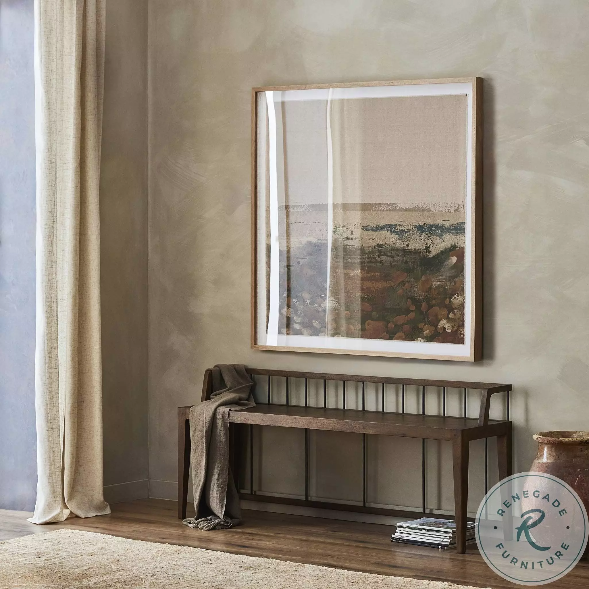 Howard Pecan And Gunmetal Bench From Home Gallery Stores | Home