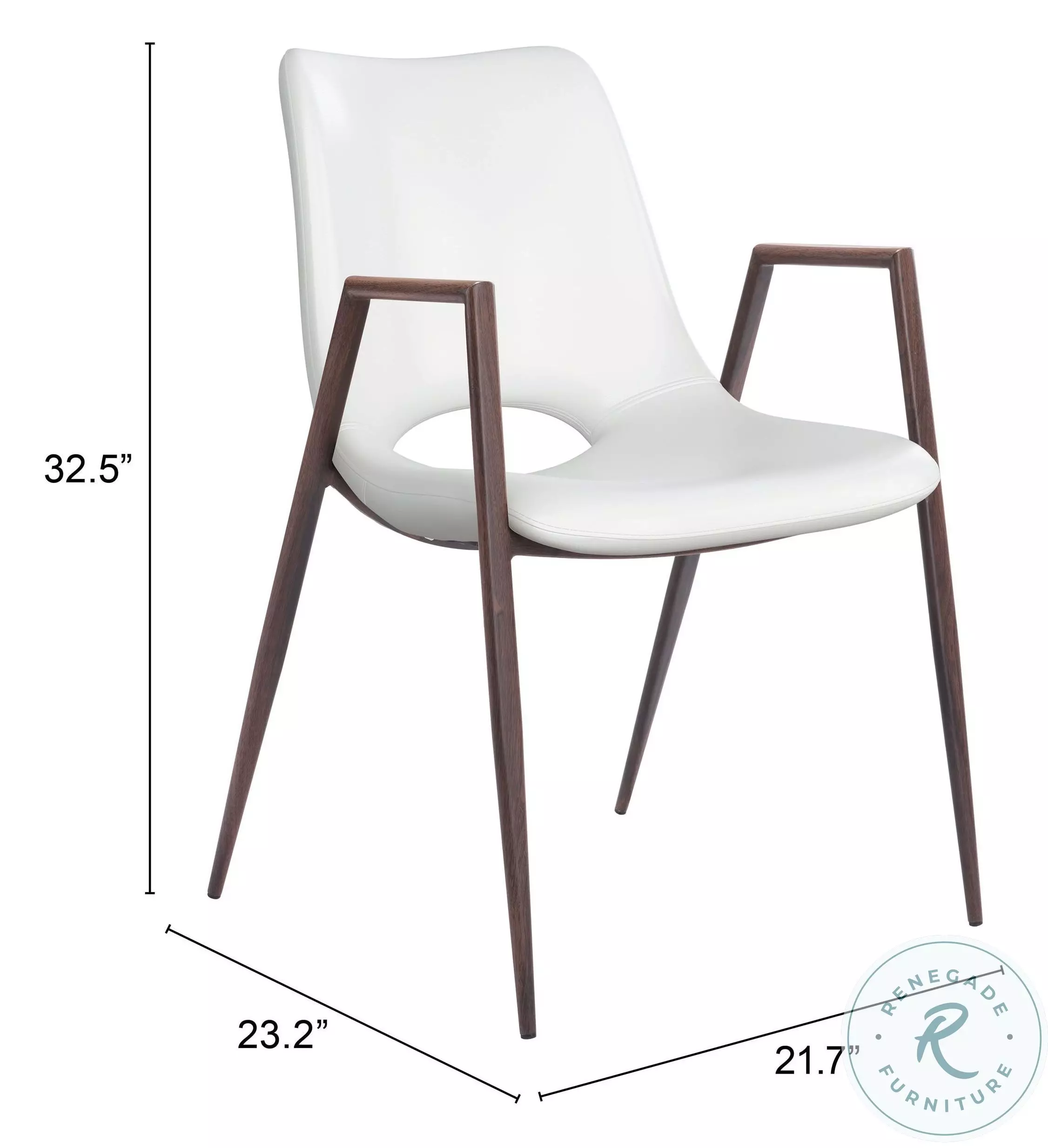 Desi White Dining Chair Set Of 2