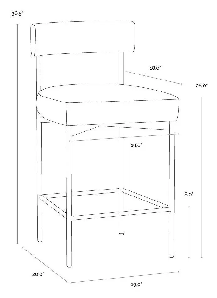 Seneca Danny Rust Counter Height Stool