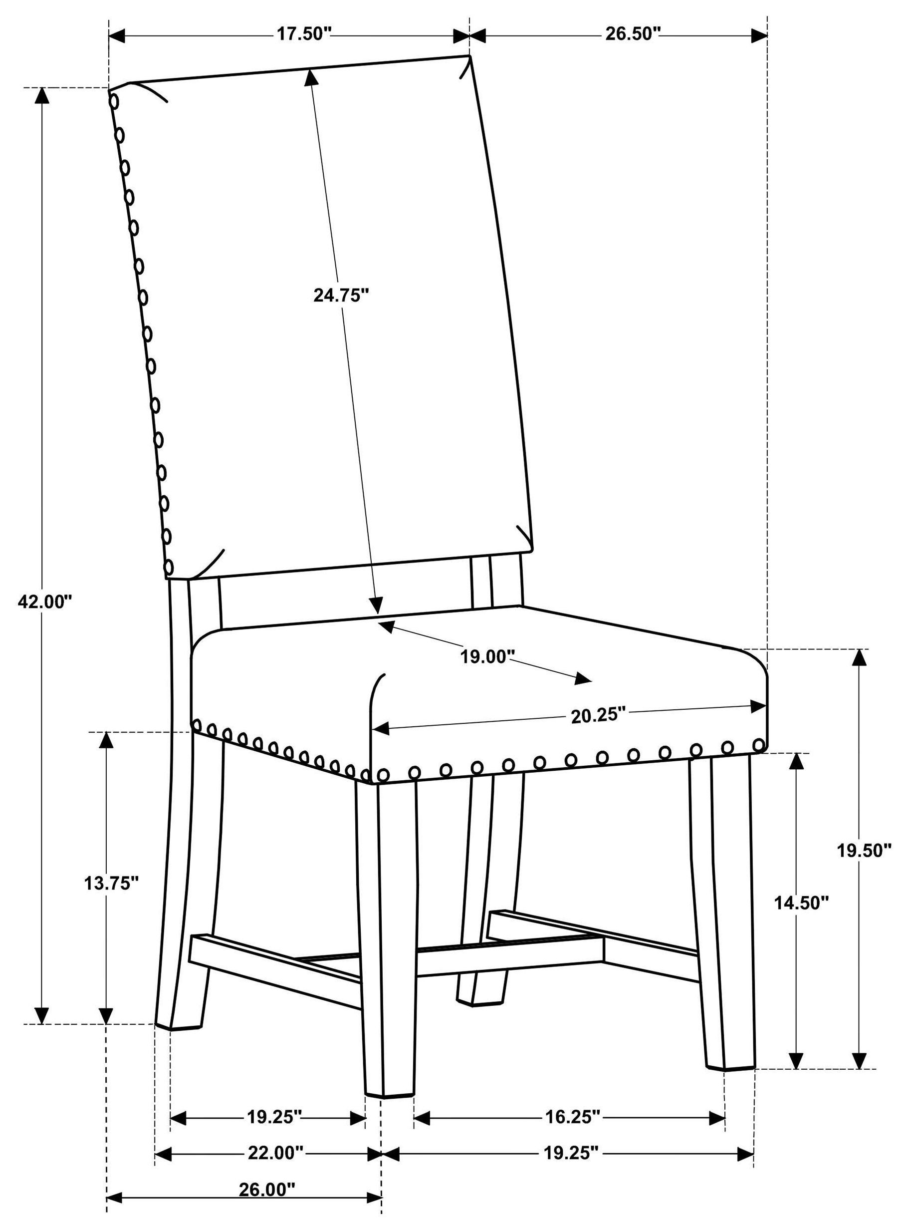 Townsend Warm Grey Upholstered Parson Chair Set of 2