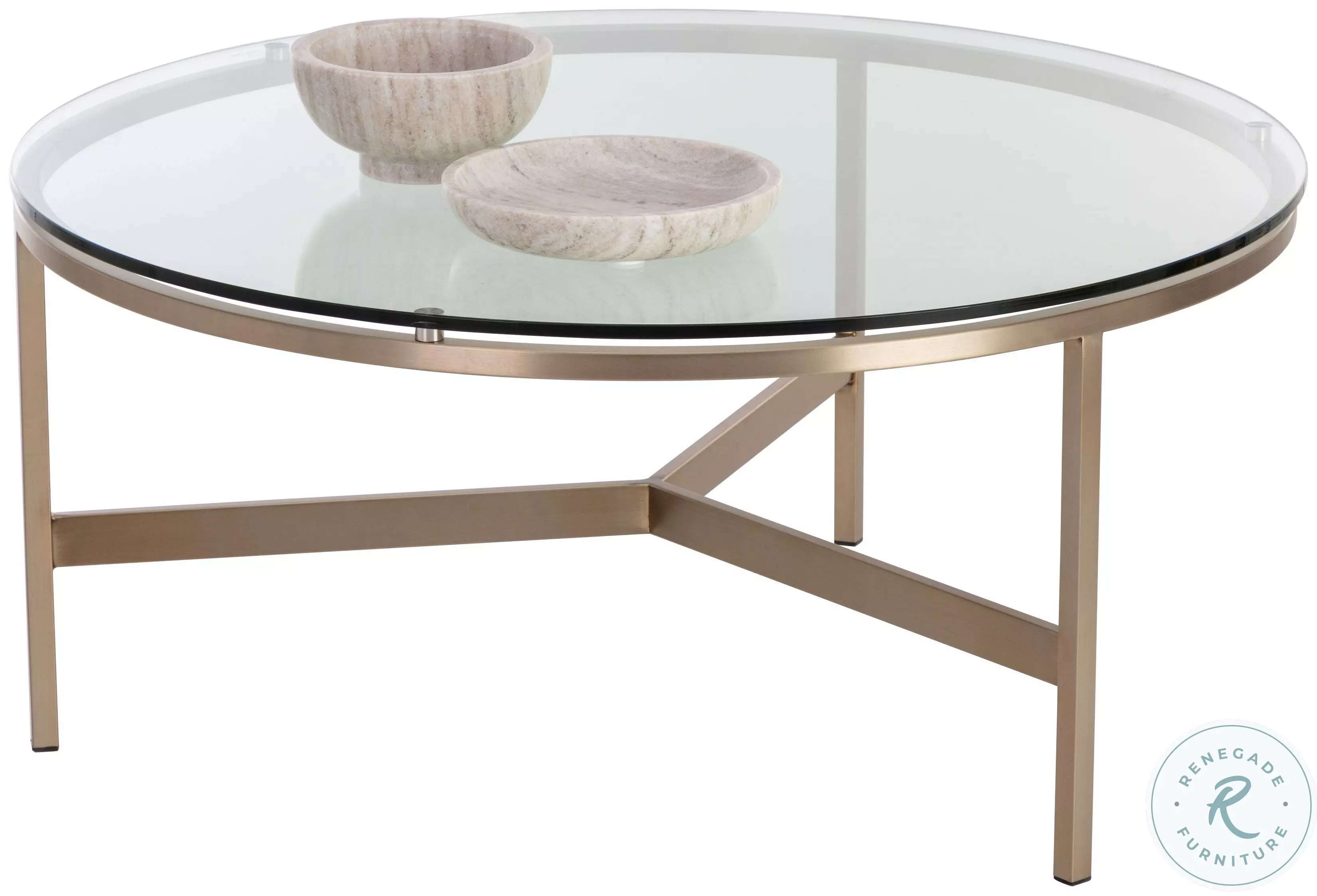 Ormond Antique Brass And Clear Glass Coffee Table From Artisan's Nook ...