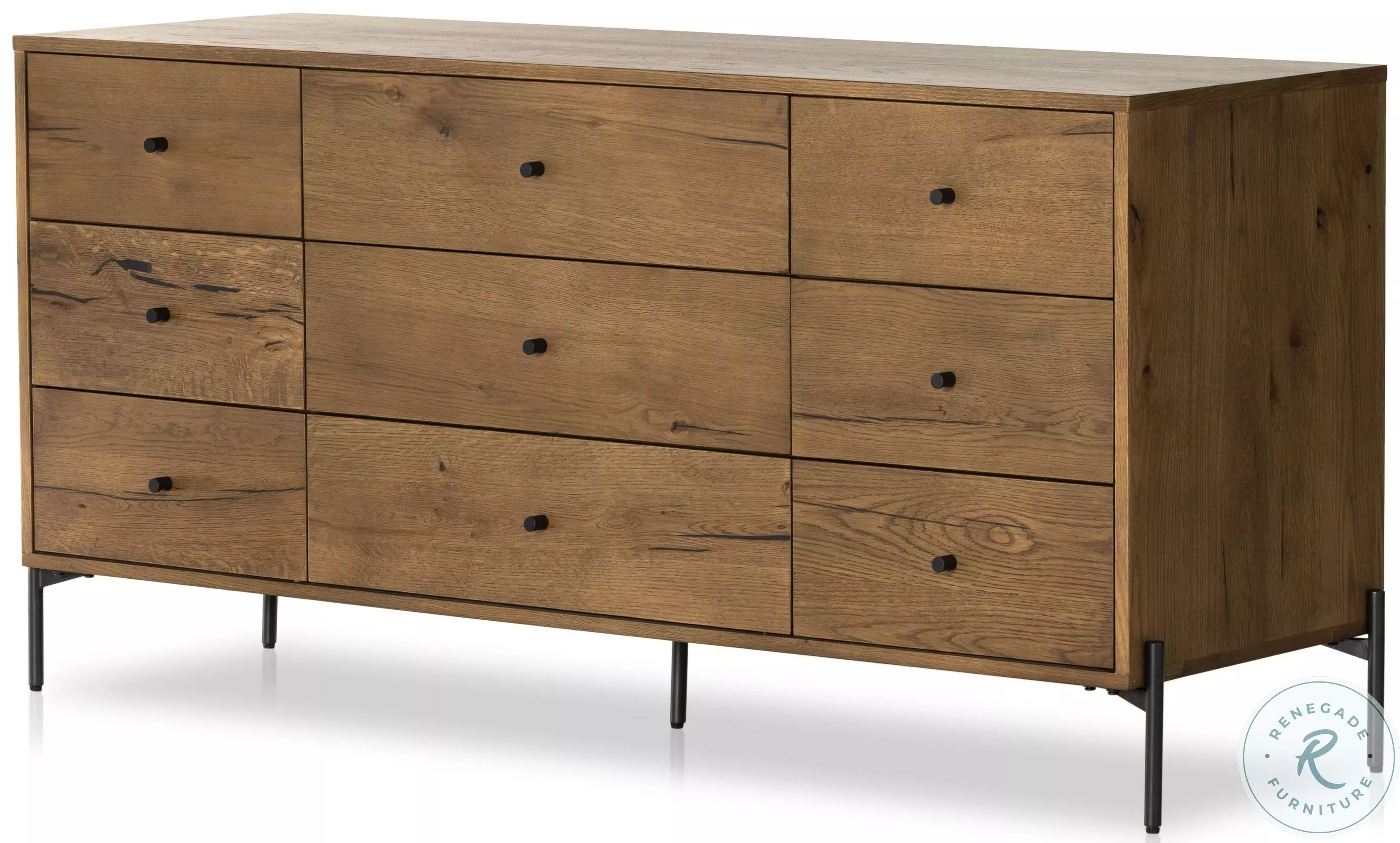 Eaton Amber Oak Resin 9 Drawer Dresser from Four Hands | Coleman