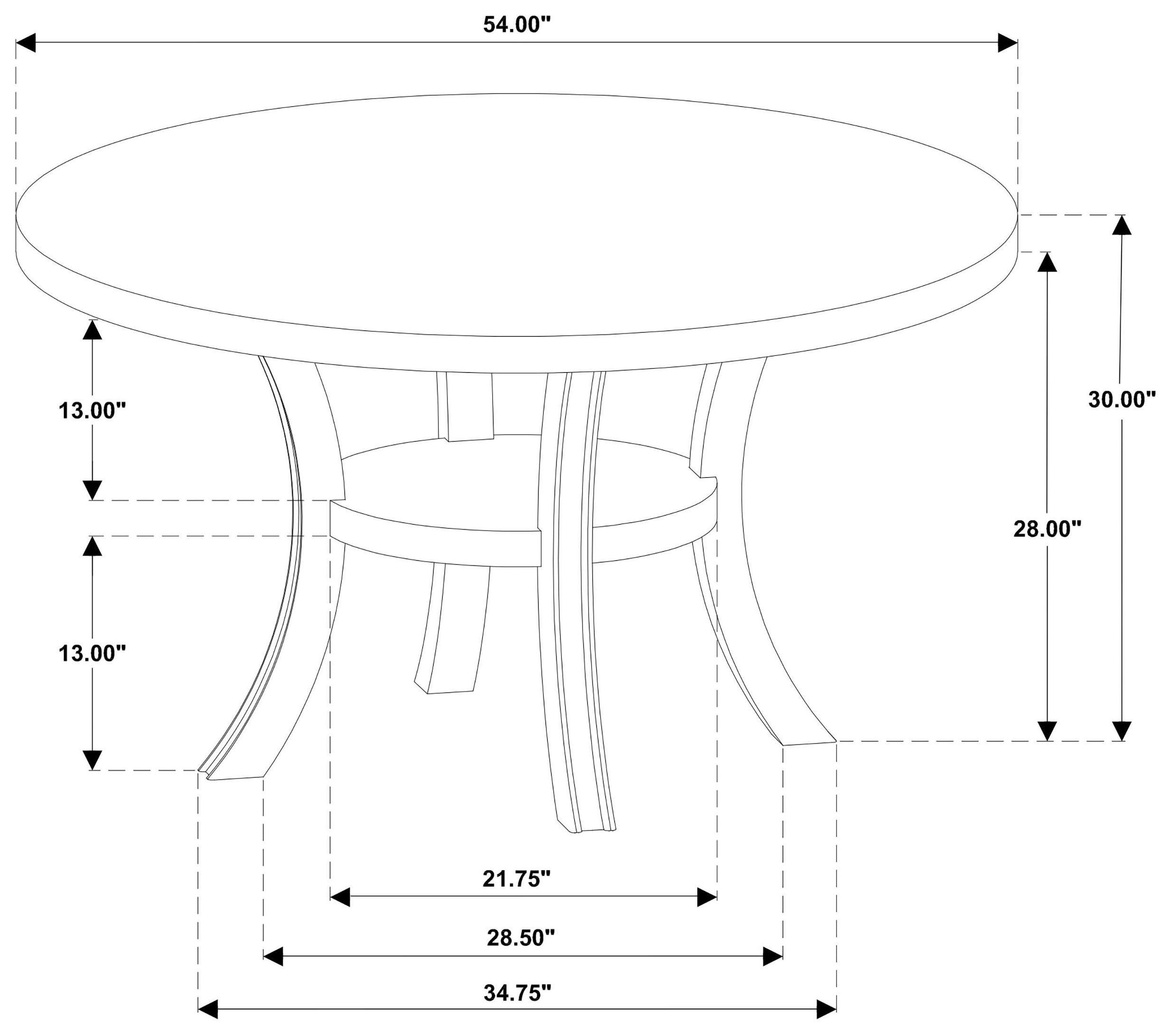 Judd Pearl White 54" Round Dining Table