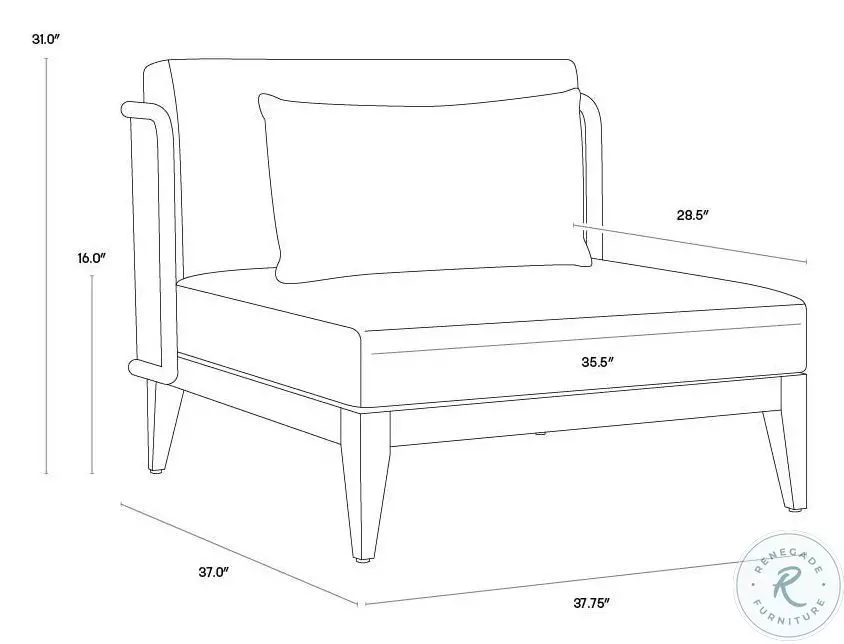 Kaian Stinson White Performance Fabric Outdoor Lounge Chair