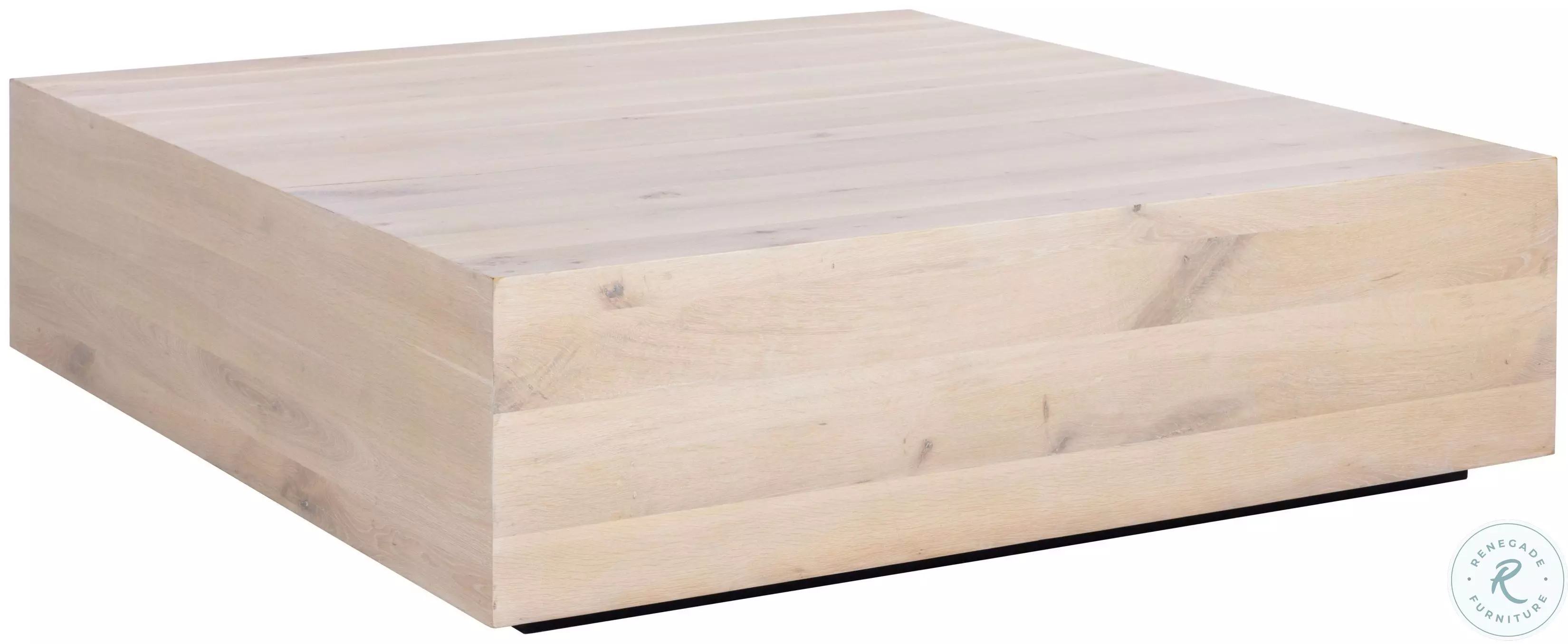 Frezco Light Wash And Black Square Coffee Table