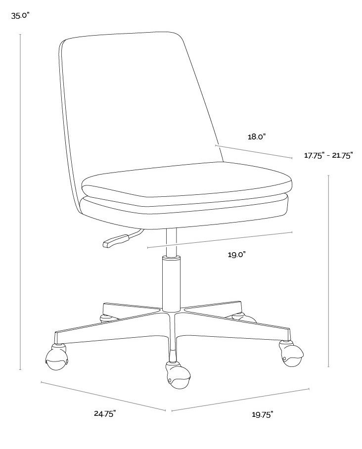 Berget Gold Sky Office Chair