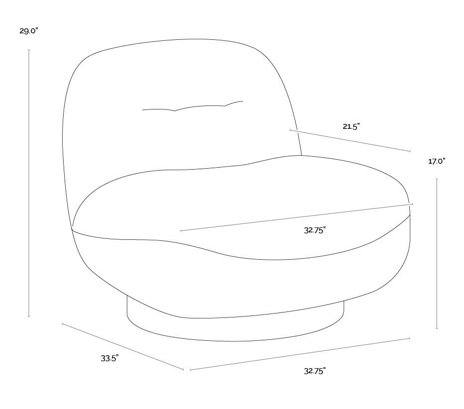Franze Merino Pearl Swivel Lounge Chair