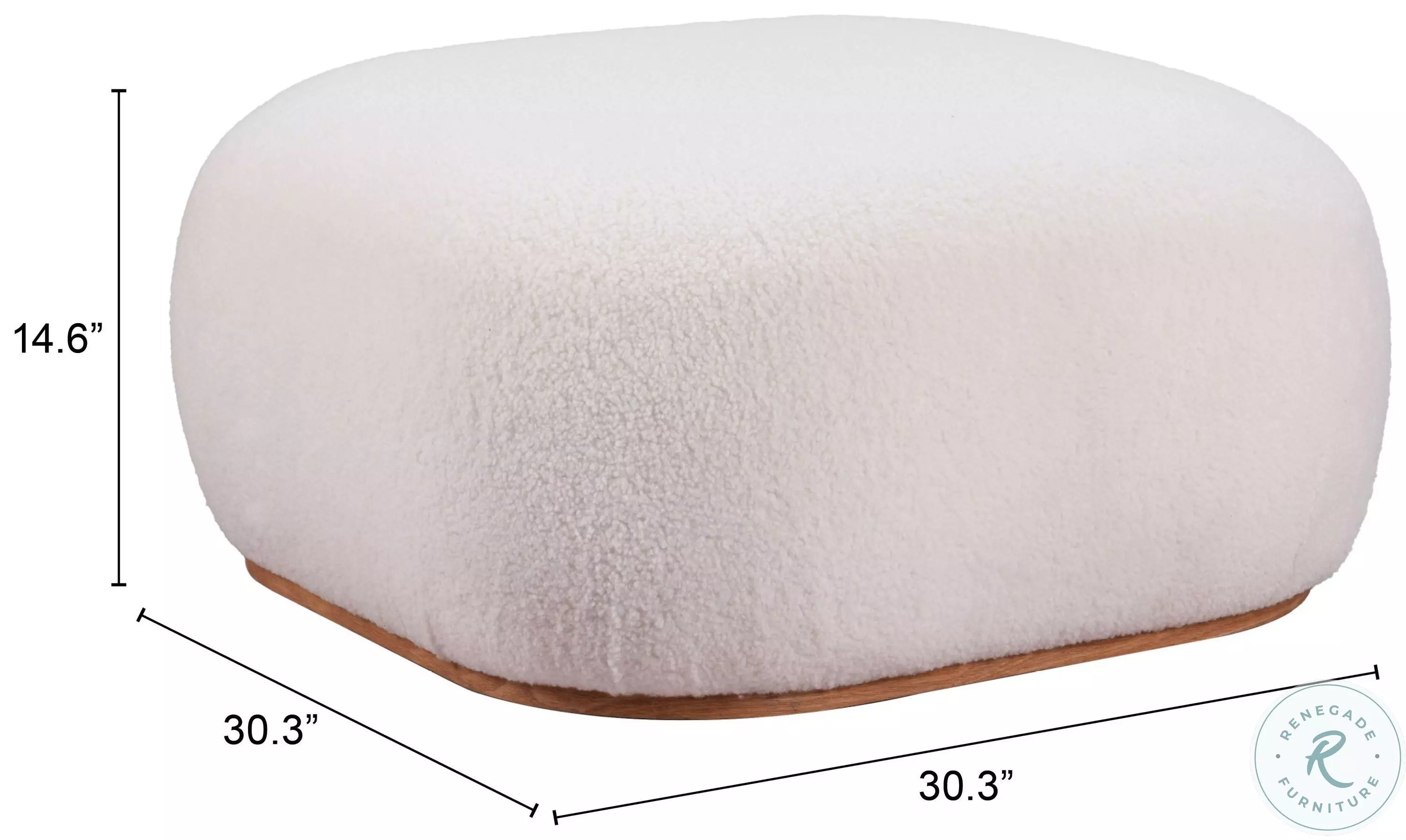 Azua Cream Ottoman