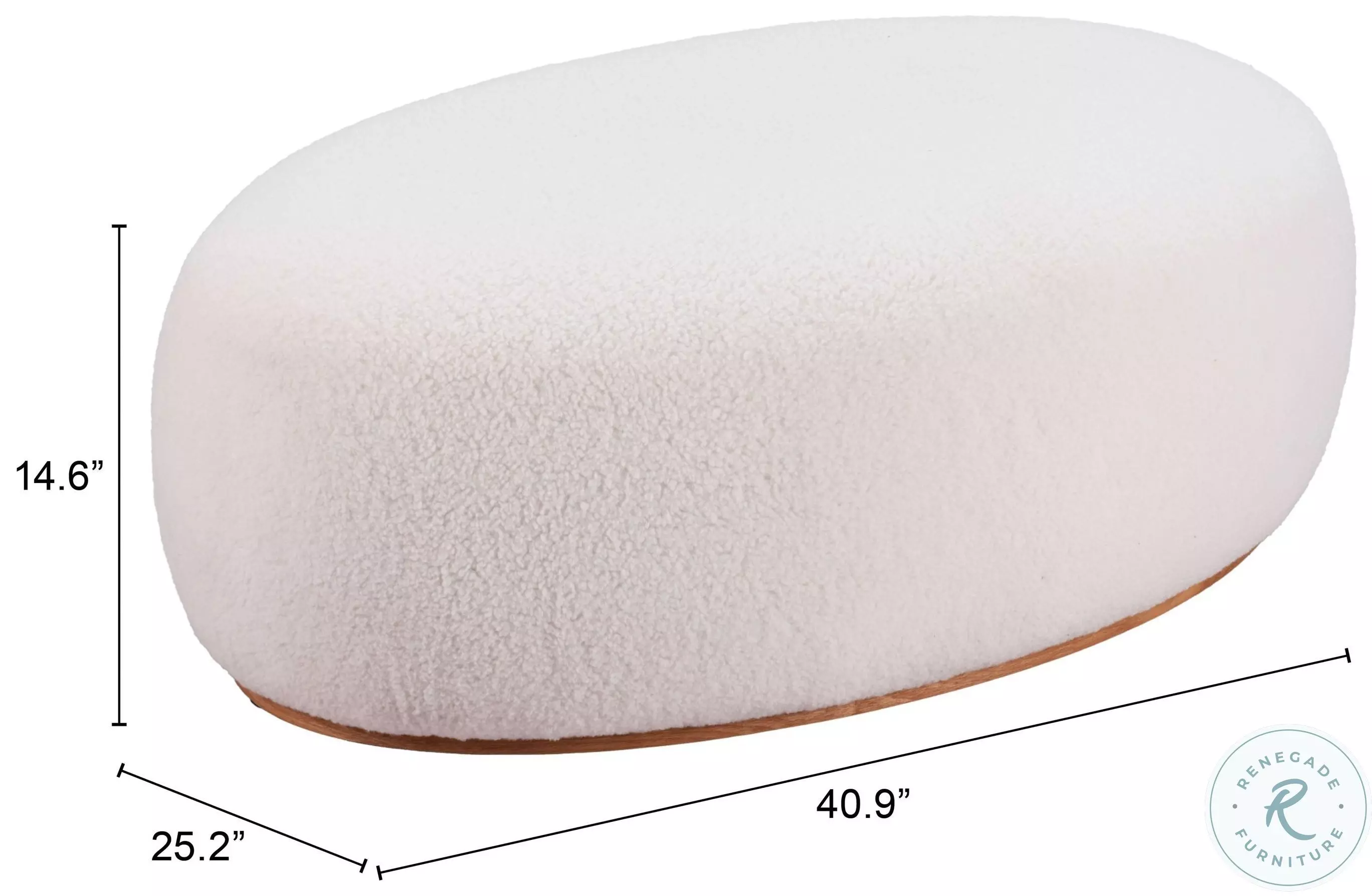 Amber Cream Ottoman