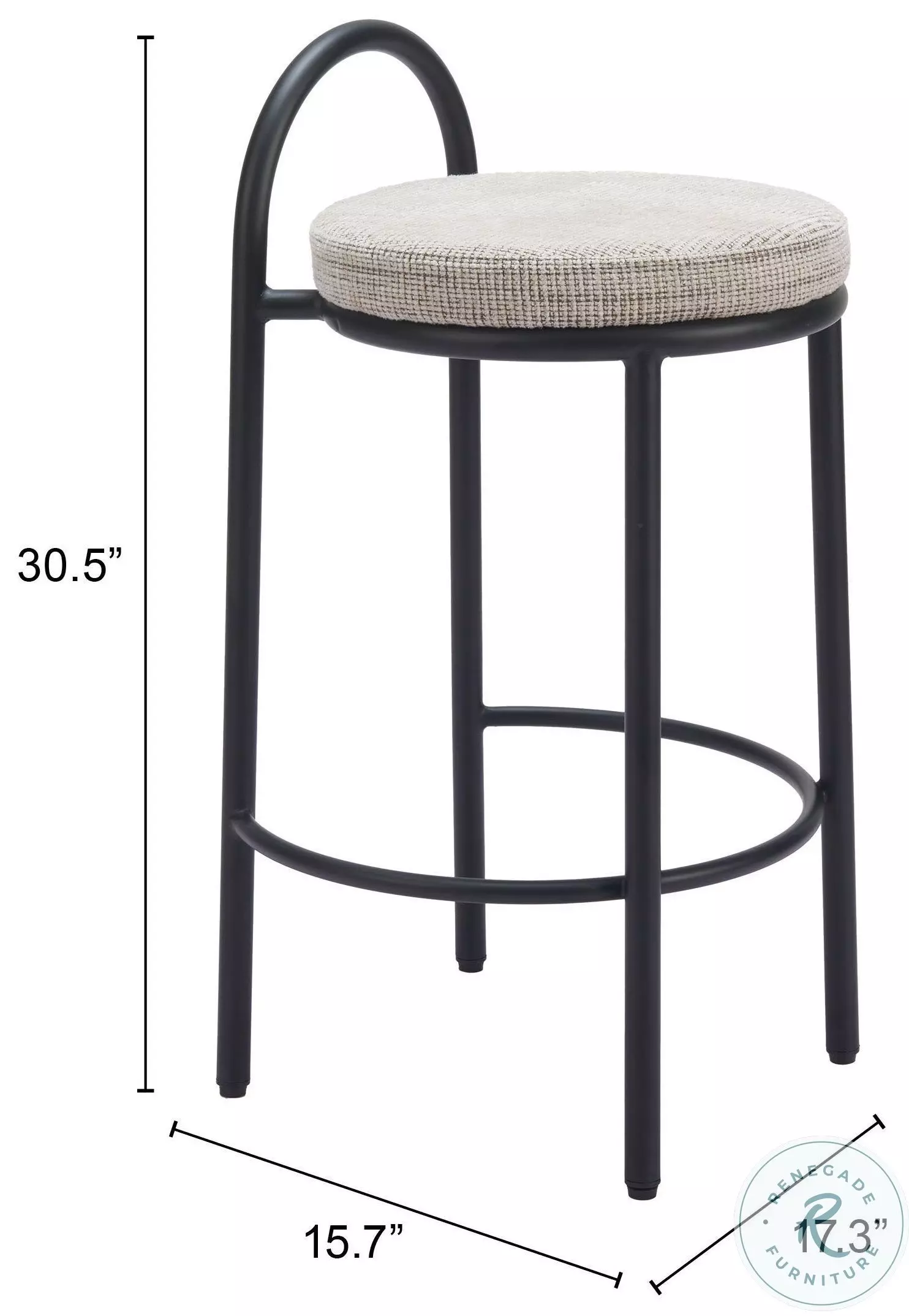 Sisal Beige Tweed Counter Height Stool Set Of 2