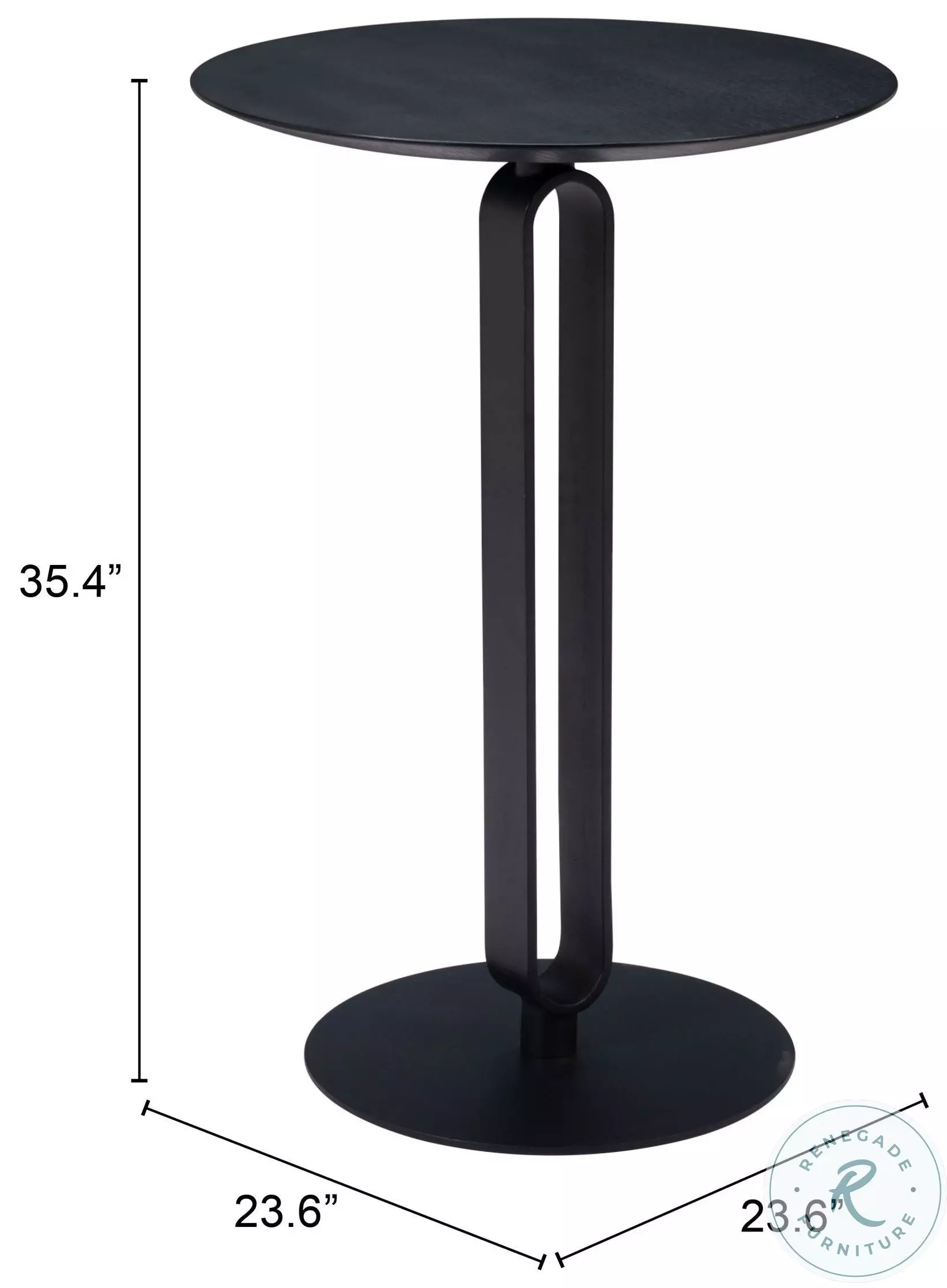 Derry Black Counter Height Dining Table