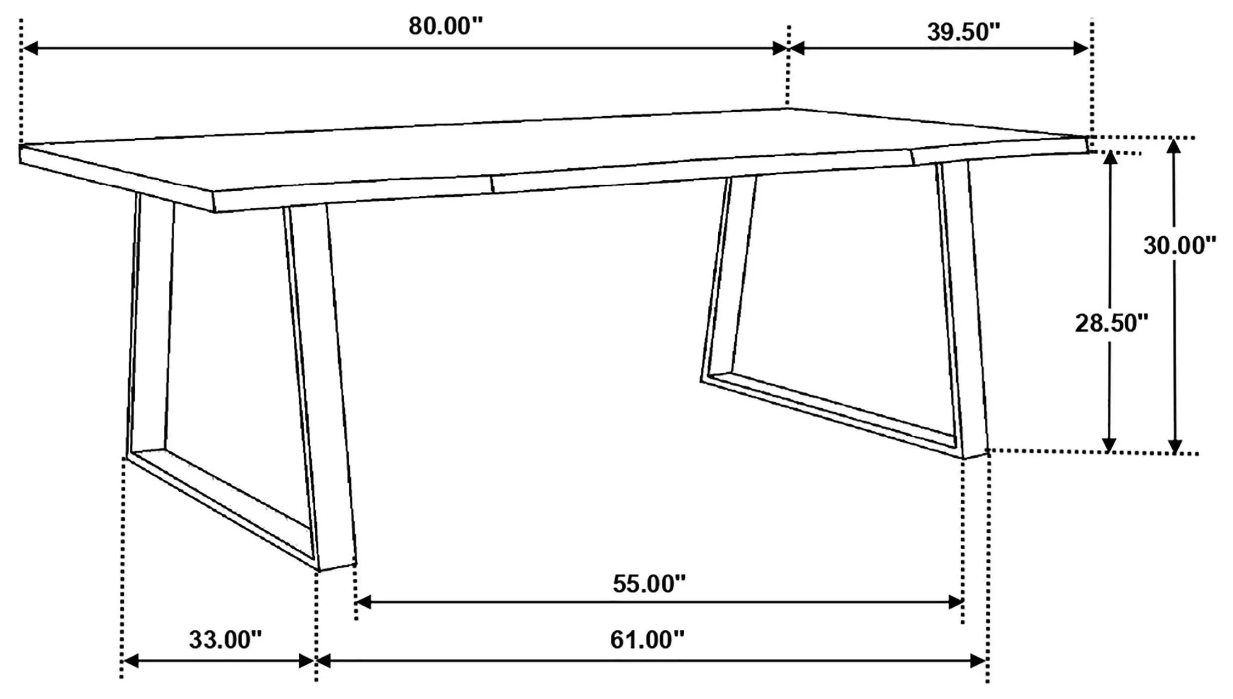 Ditman Grey Sheesham and Black Dining Table