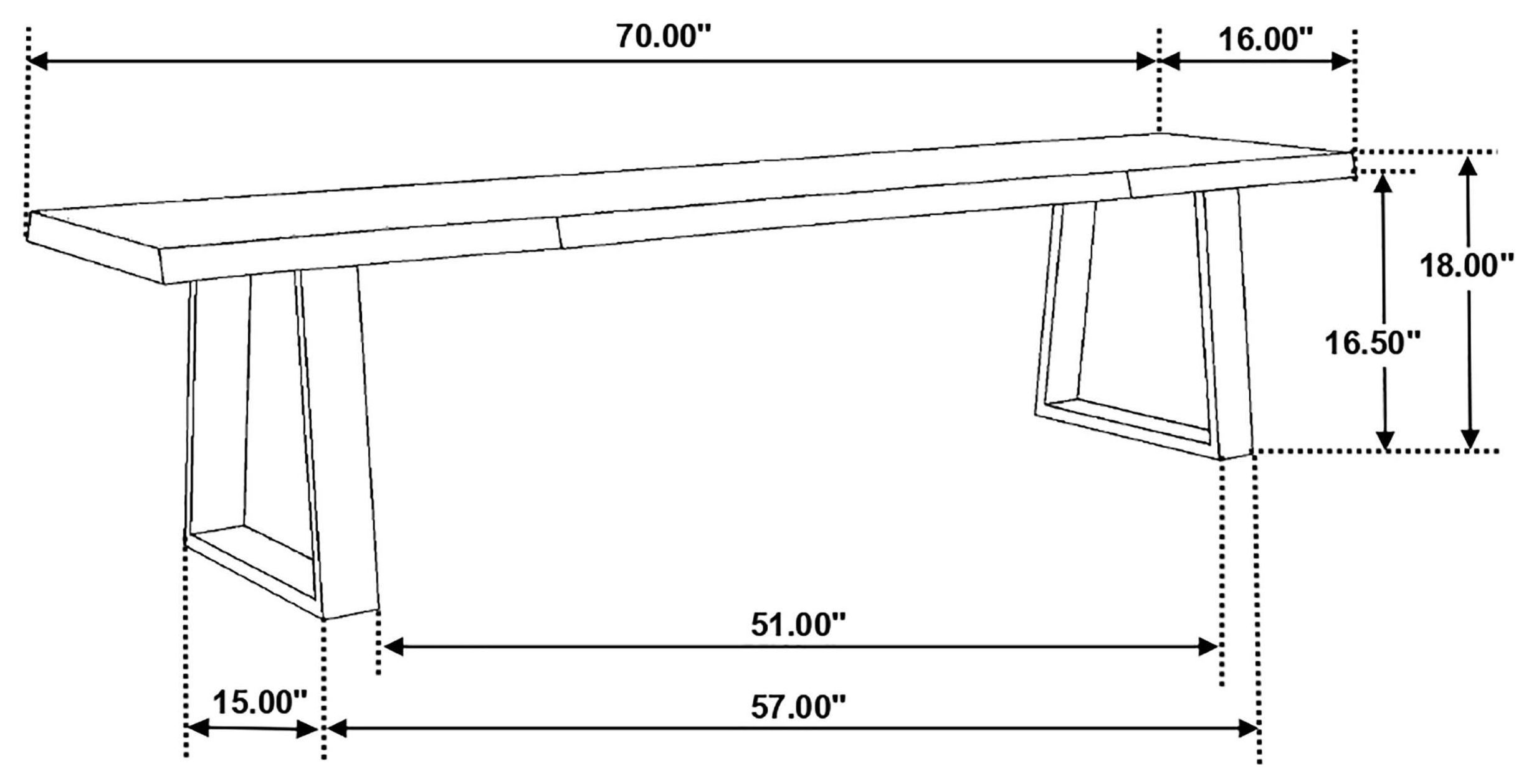 Ditman Grey Sheesham and Black Dining Bench