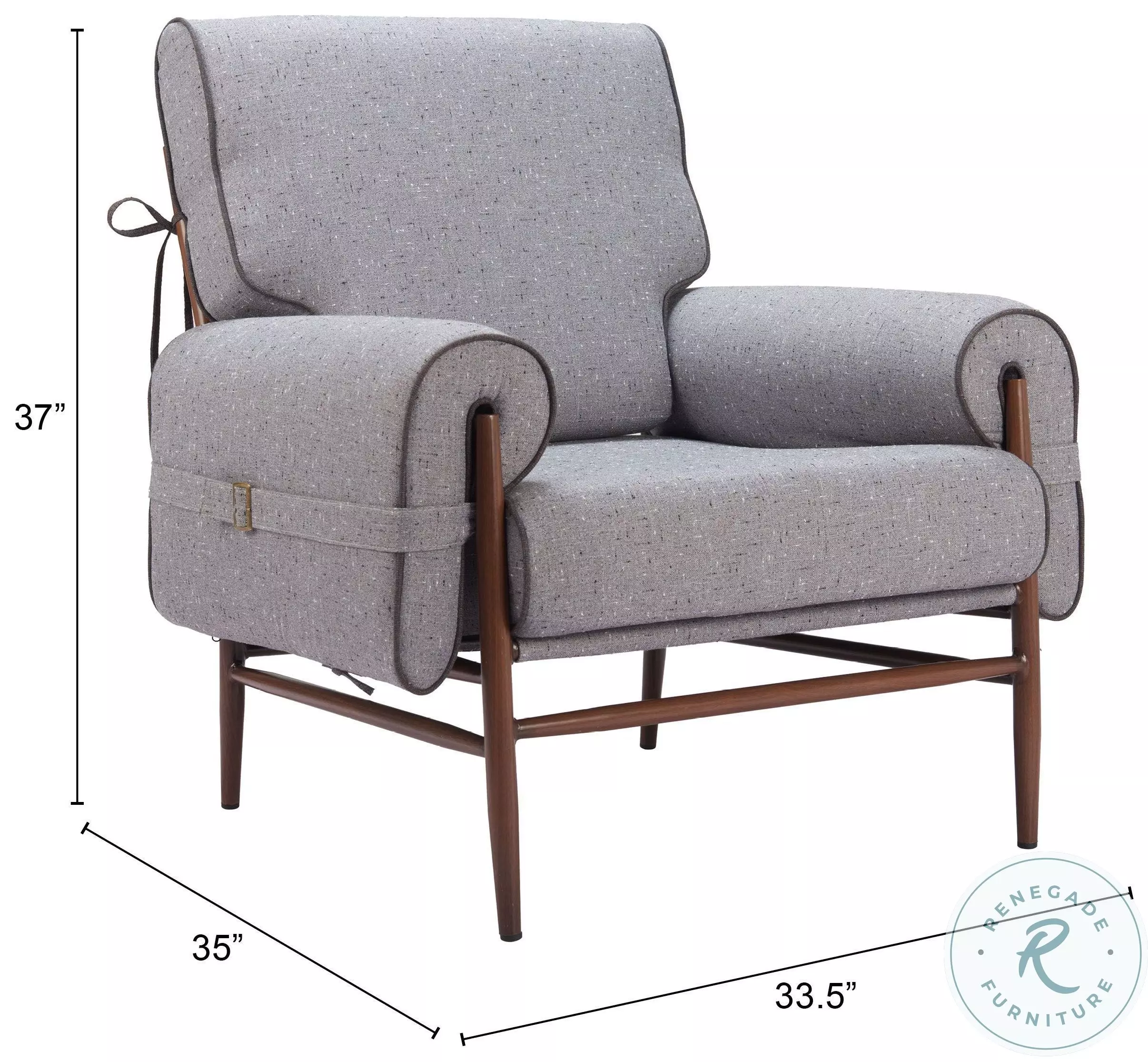 Klem Gray Accent Chair