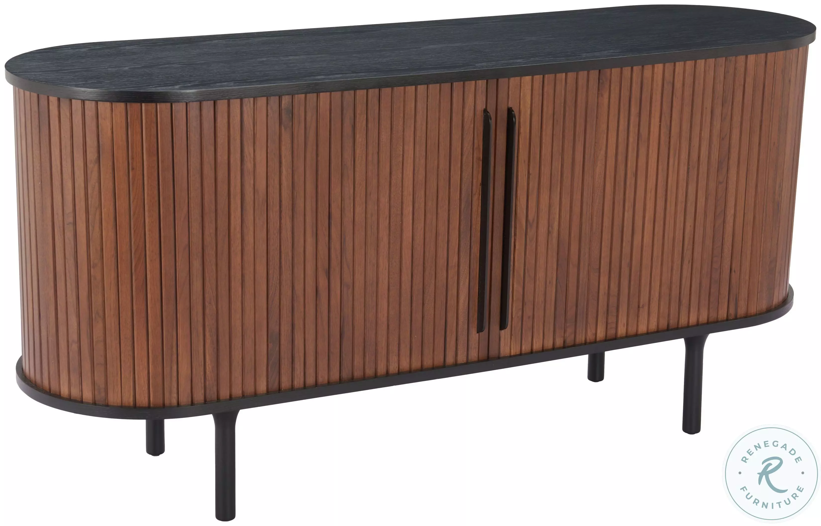 ド、モラ Koriana Black And Walnut Sideboard From Zuo | Coleman Furniture