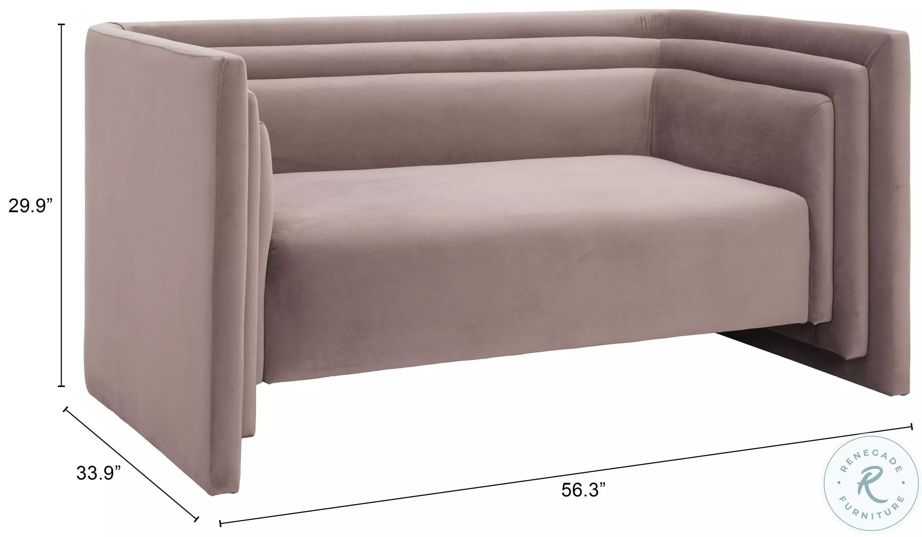 Trippel Taupe 56" Loveseat