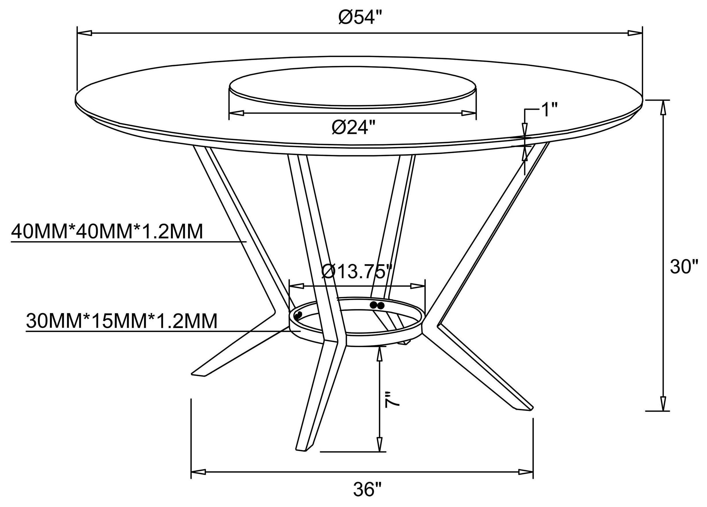 Abby White And Chrome Dining Table