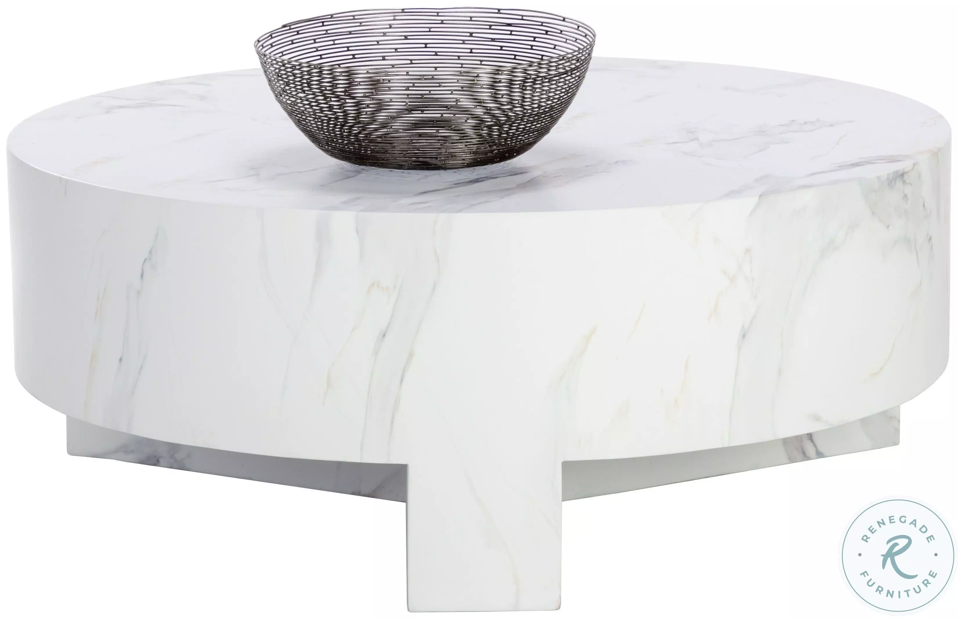 Mirella White Coffee Table From Sunpan | Coleman Furniture