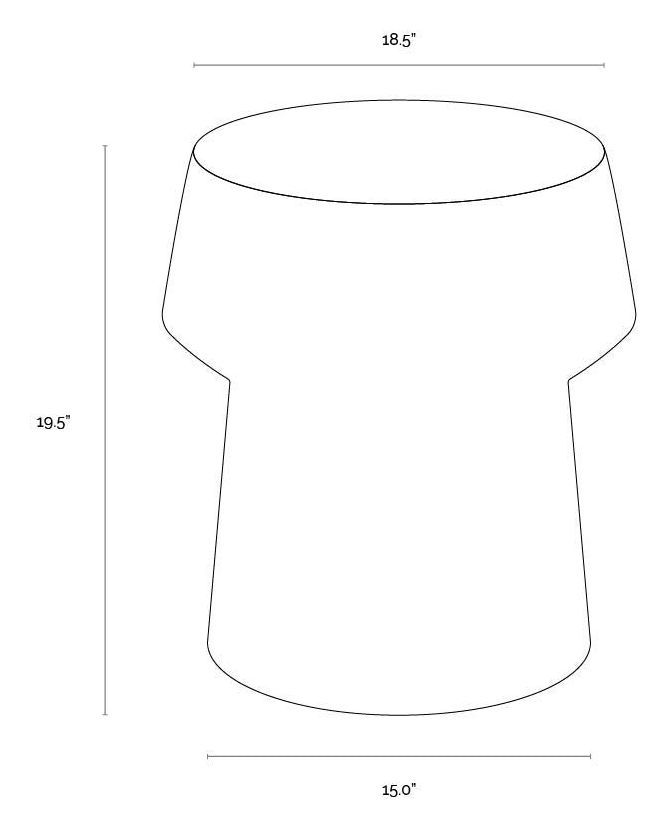 Brie Sage Round Concrete Top Outdoor End Table