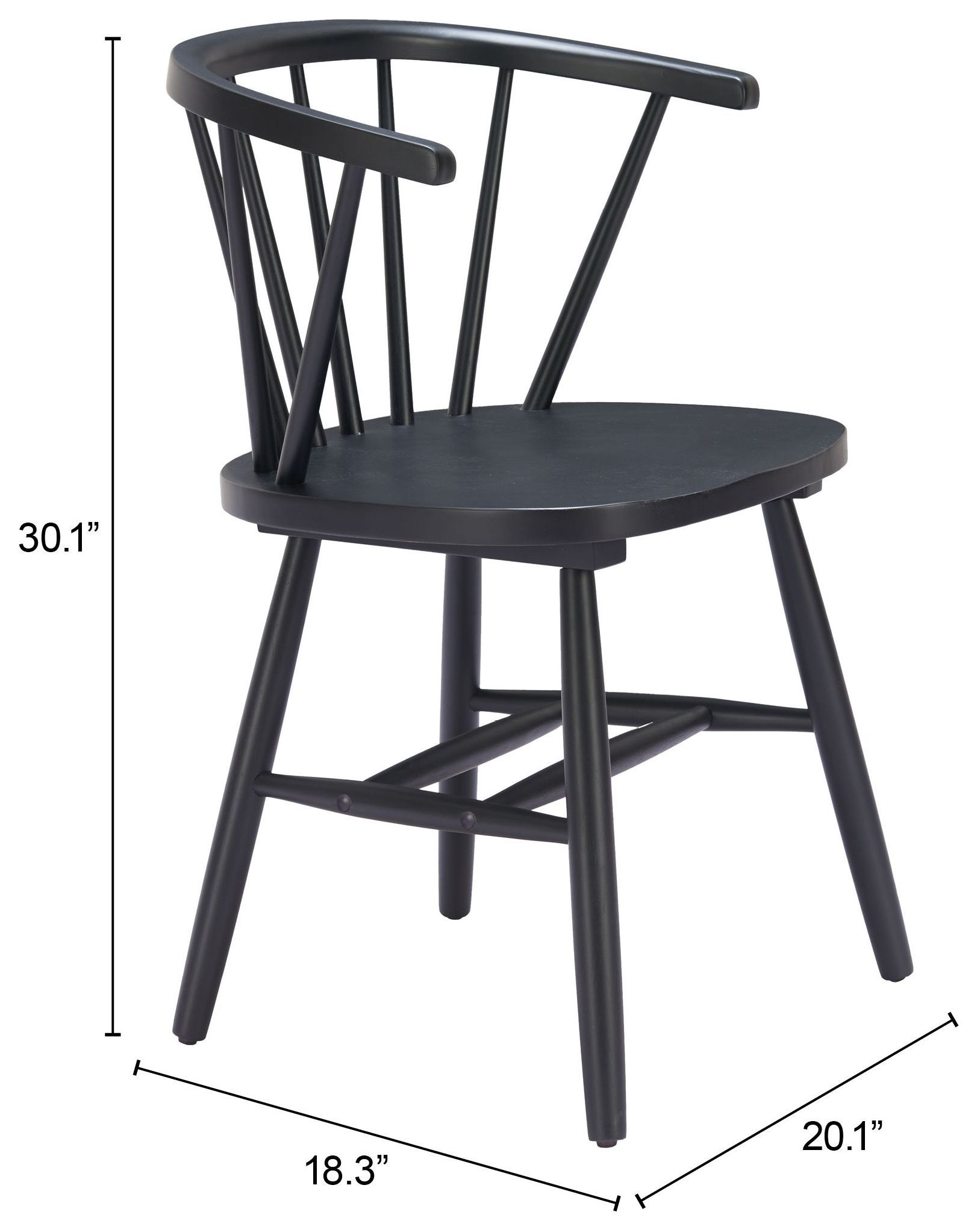 Stenger Black Dining Chair Set of 2