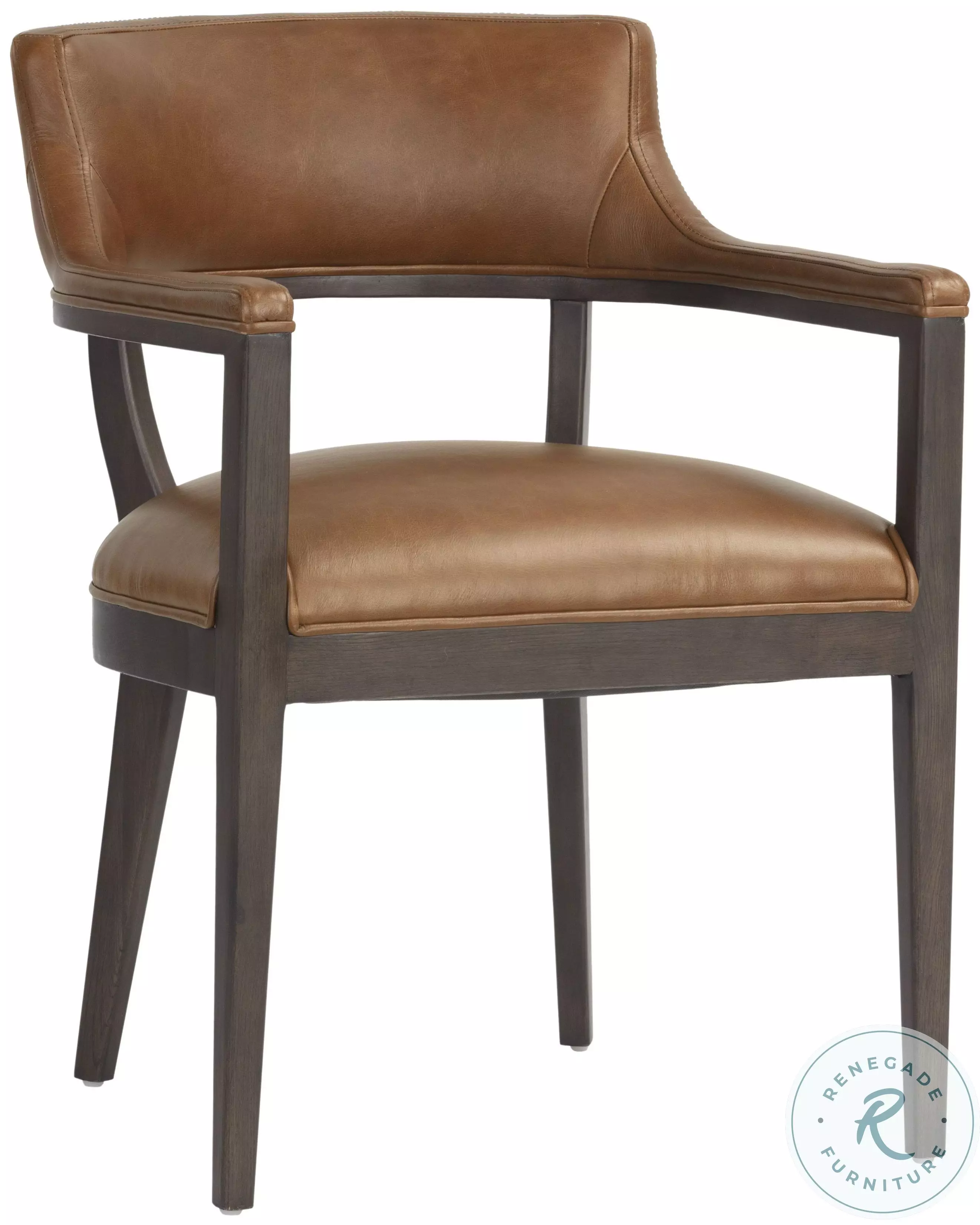 Brylea Dining Armchair - Brown - Shalimar Tobacco Leather