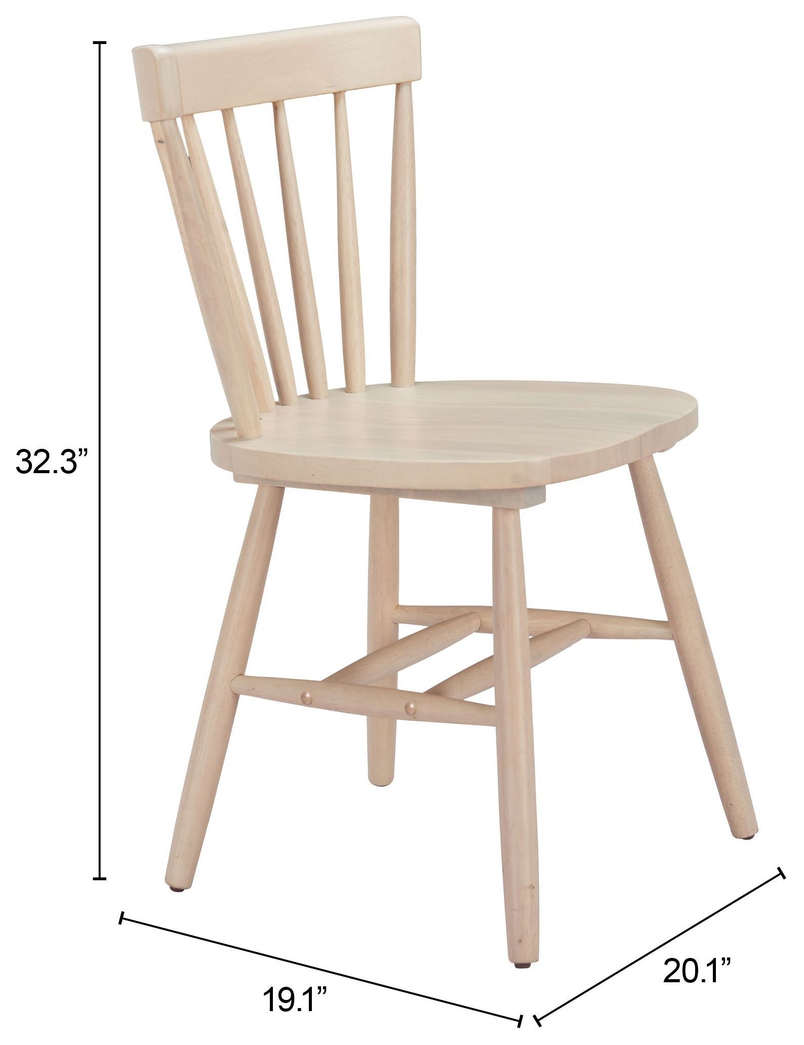 Tyce Natural Dining Chair Set of 2