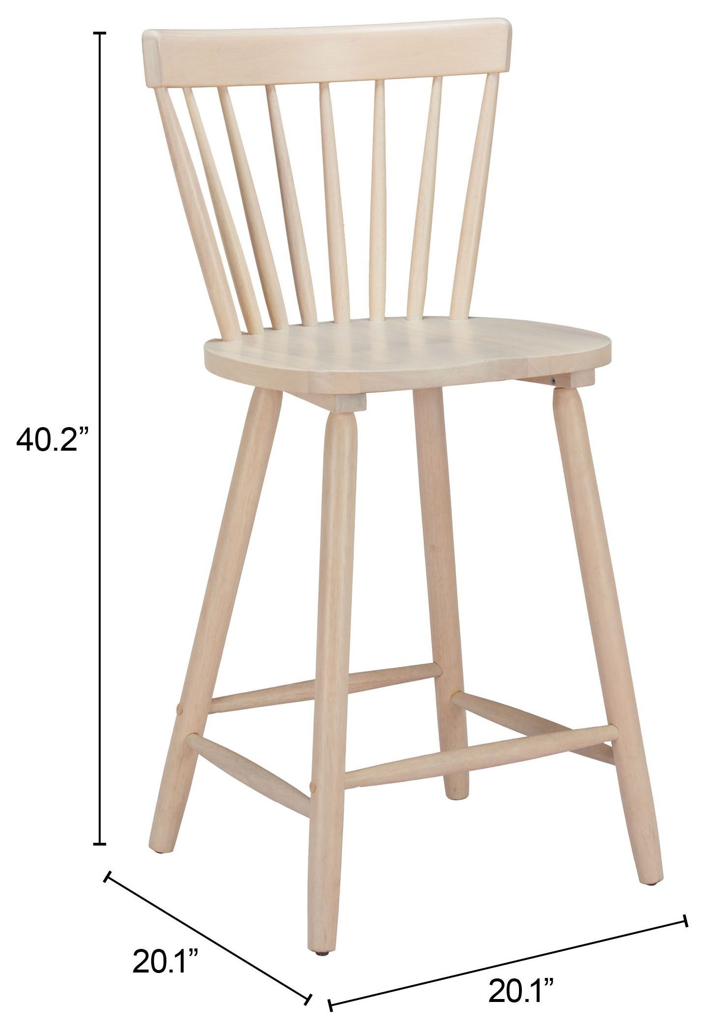 Tyce Natural Counter Height Stool Set of 2