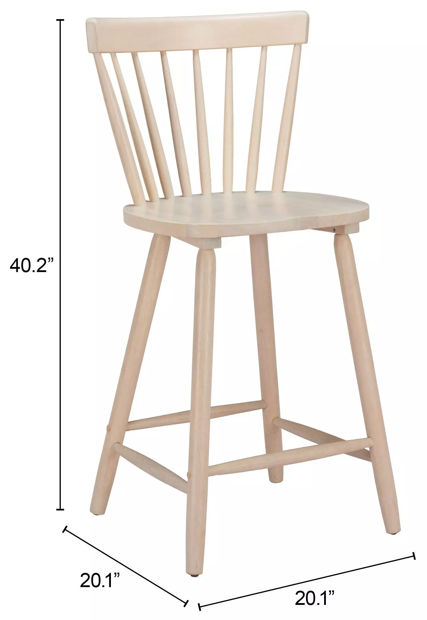 Tyce Natural Counter Height Stool Set of 2