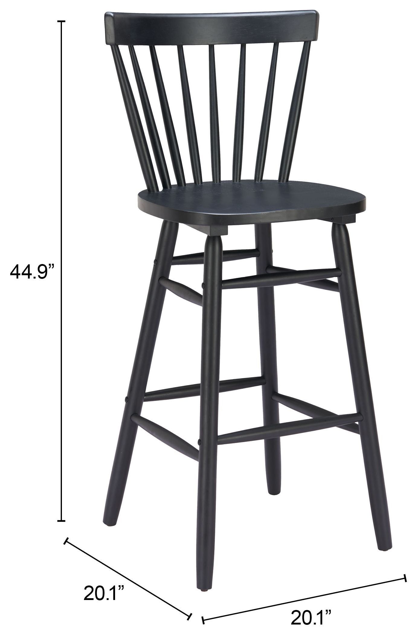 Tyce Black Bar Stool Set of 2