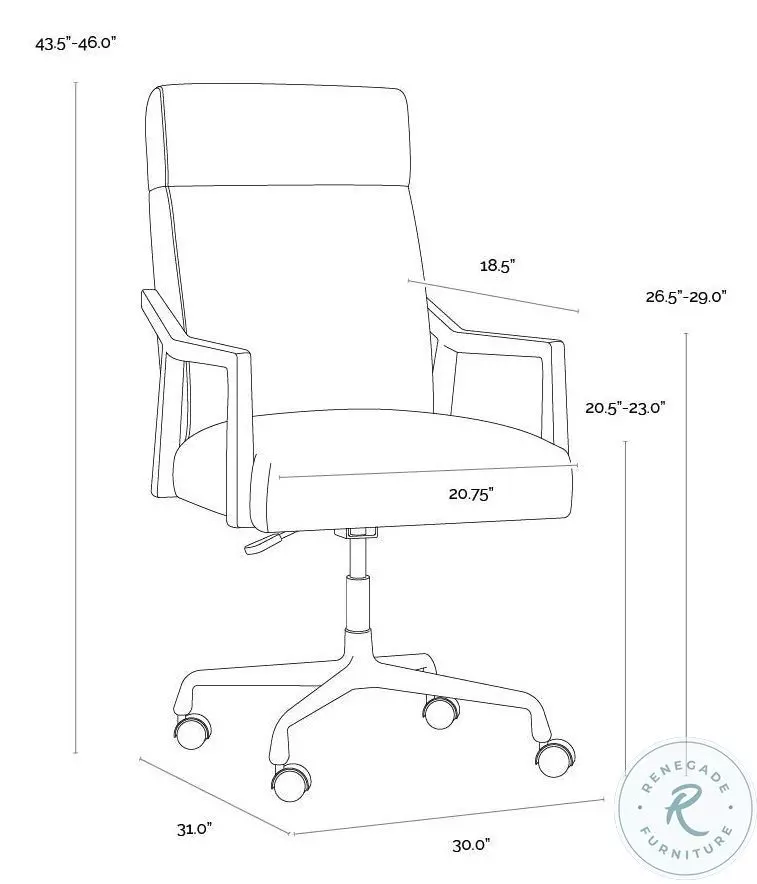 Collin Heather Ivory Tweed Office Chair