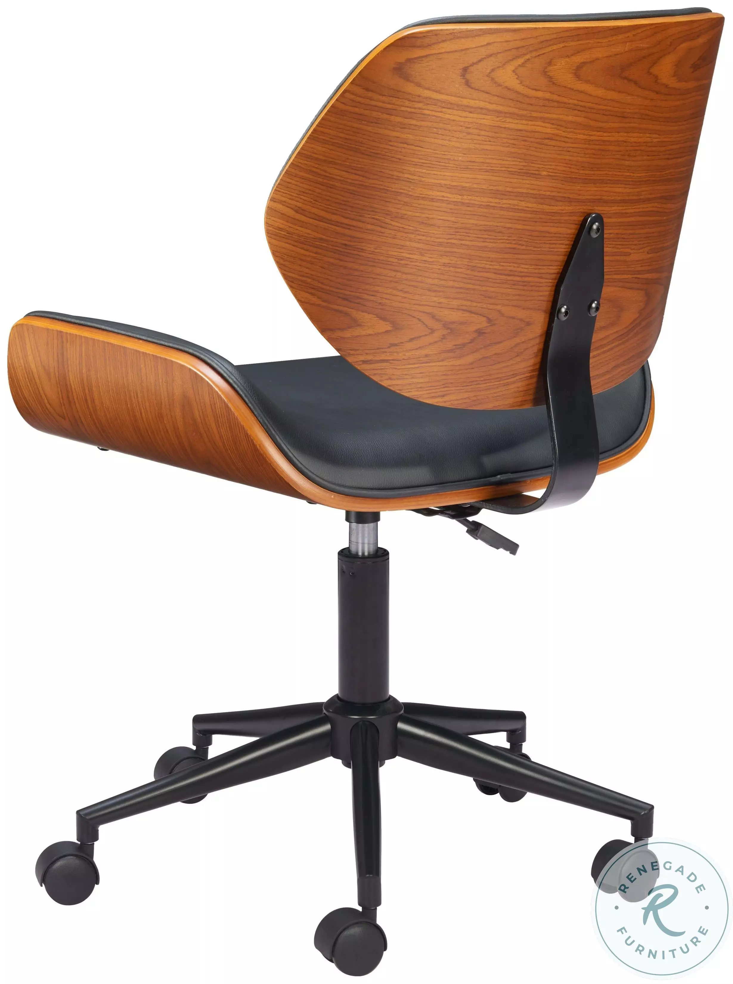 Flex Black And Brown Low Back Adjustable Office Chair From Zuo