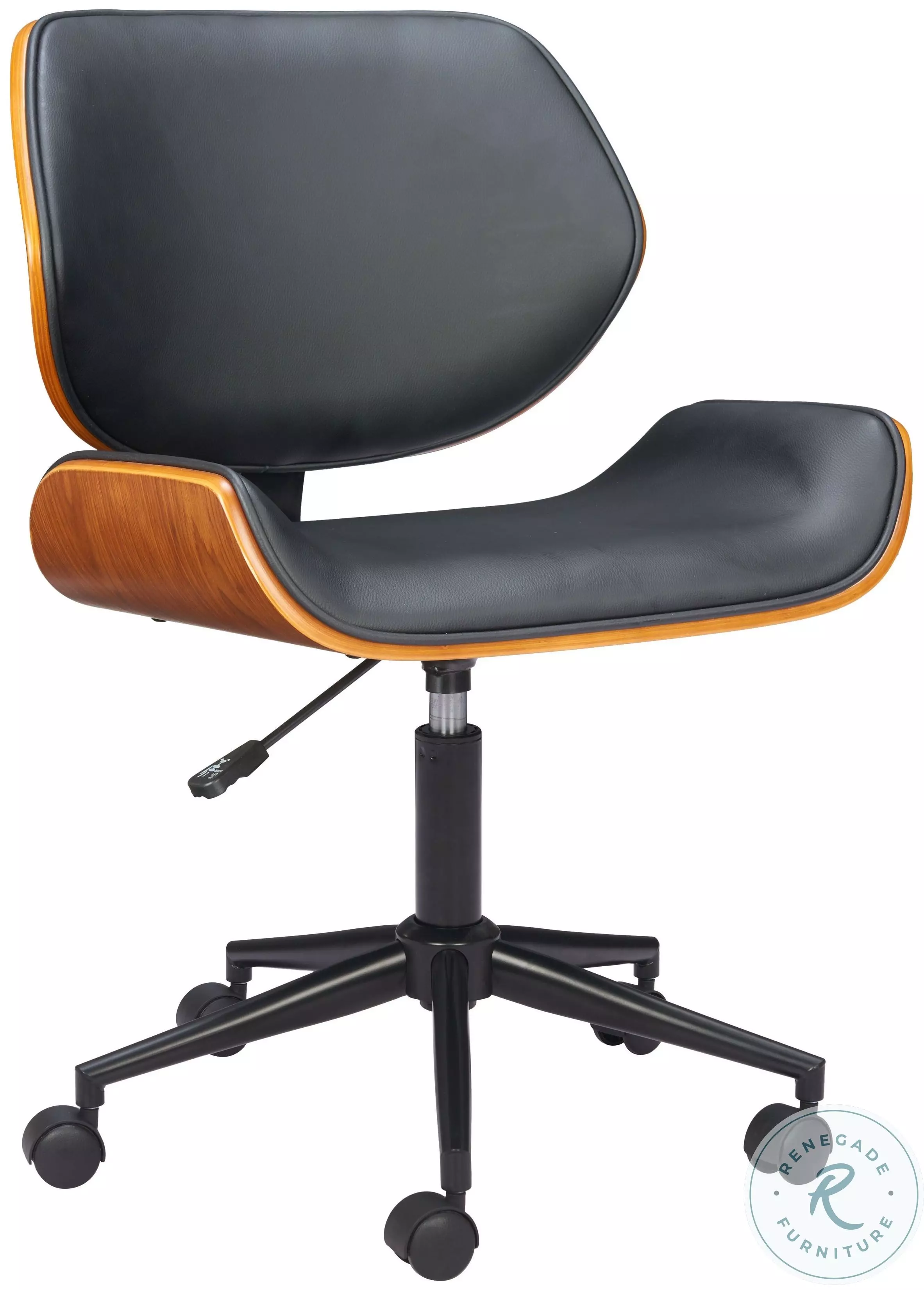 Flex Black And Brown Low Back Adjustable Office Chair From Zuo