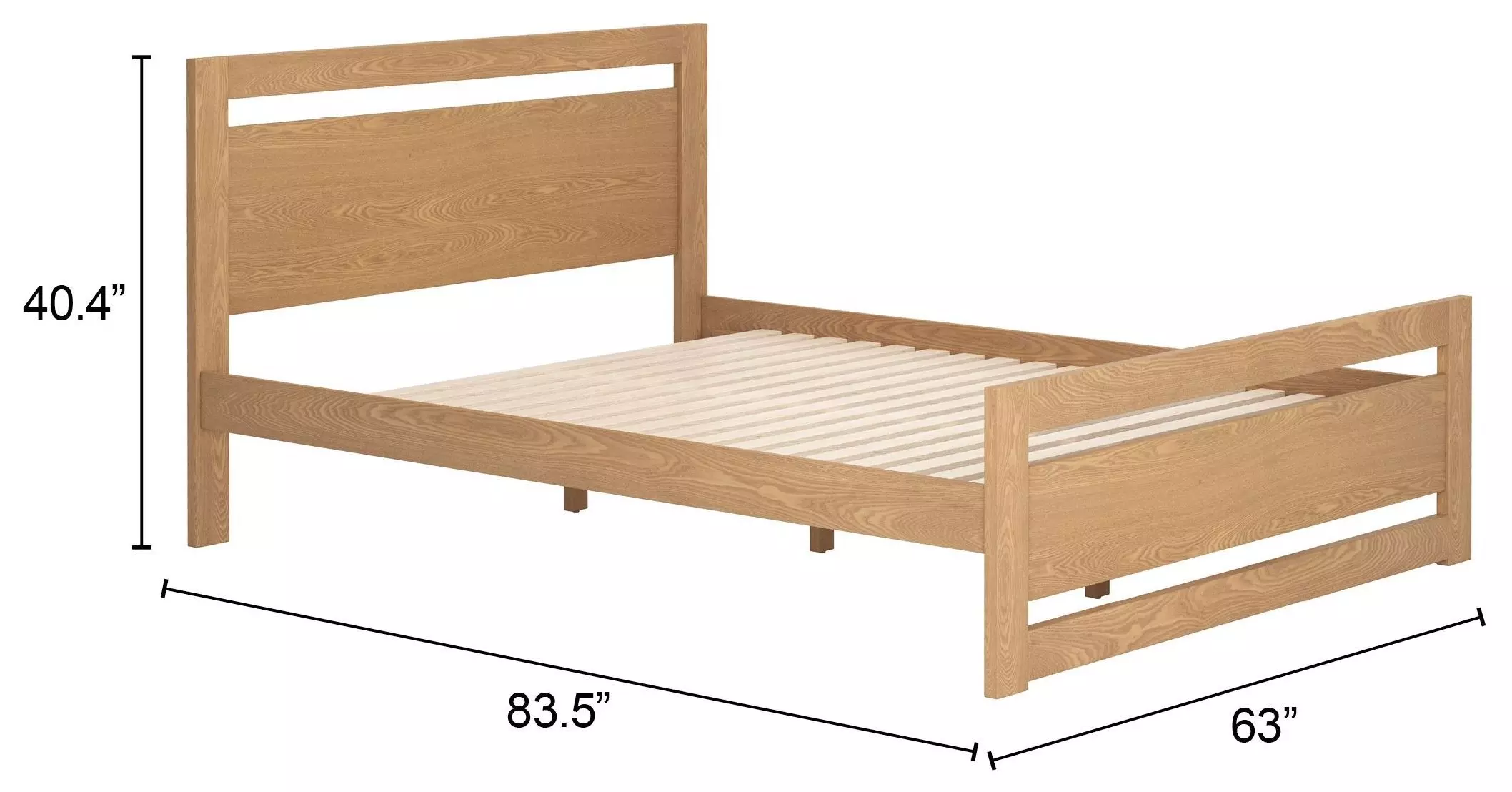 Repos Brown Queen Panel Bed