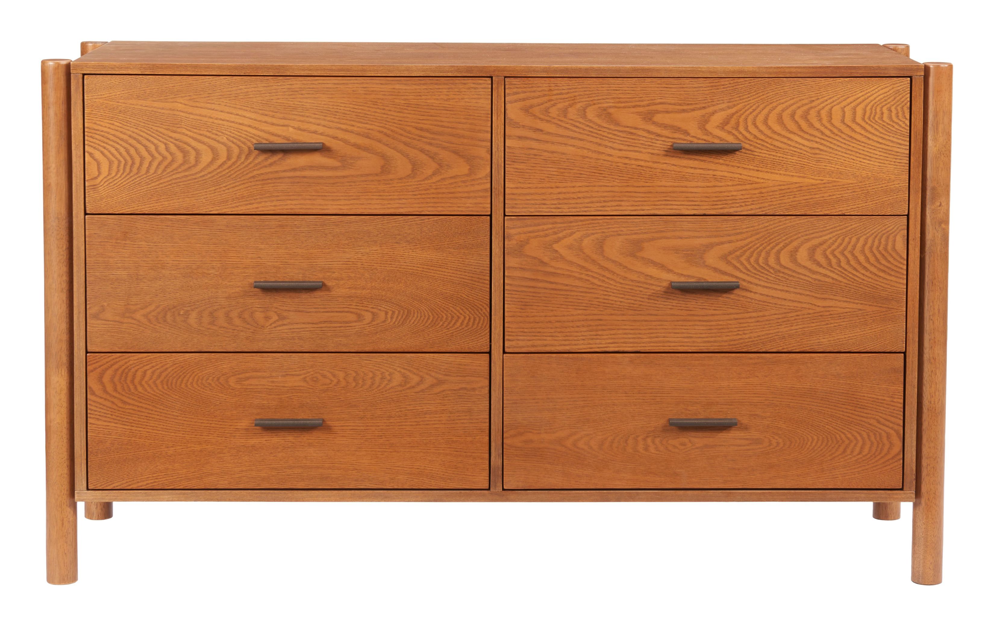 Beleza Walnut 6 Drawer Dresser From Zuo Home | Coleman Furniture
