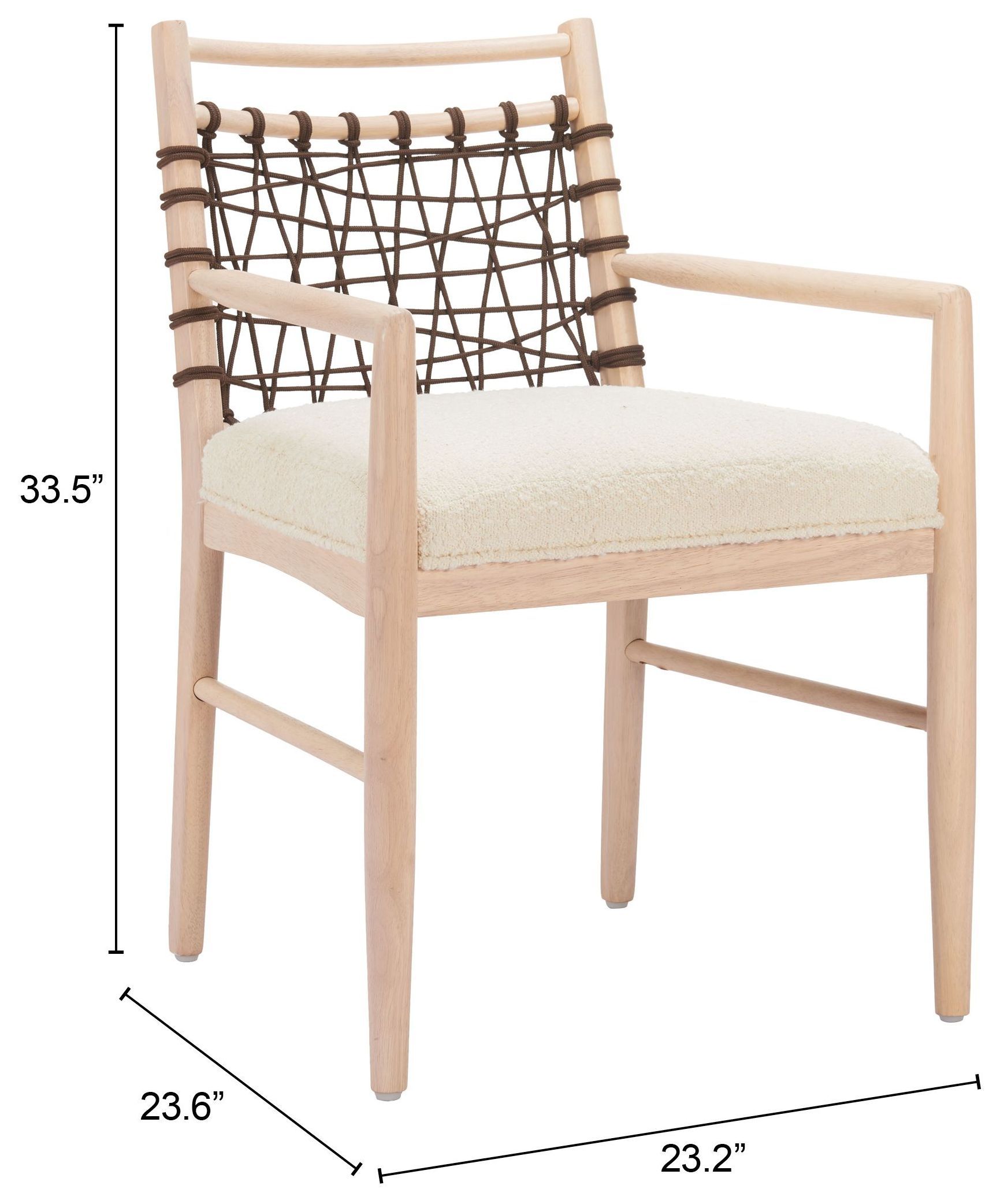 Wezly Ivory Upholstered Dining Chair Set of 2