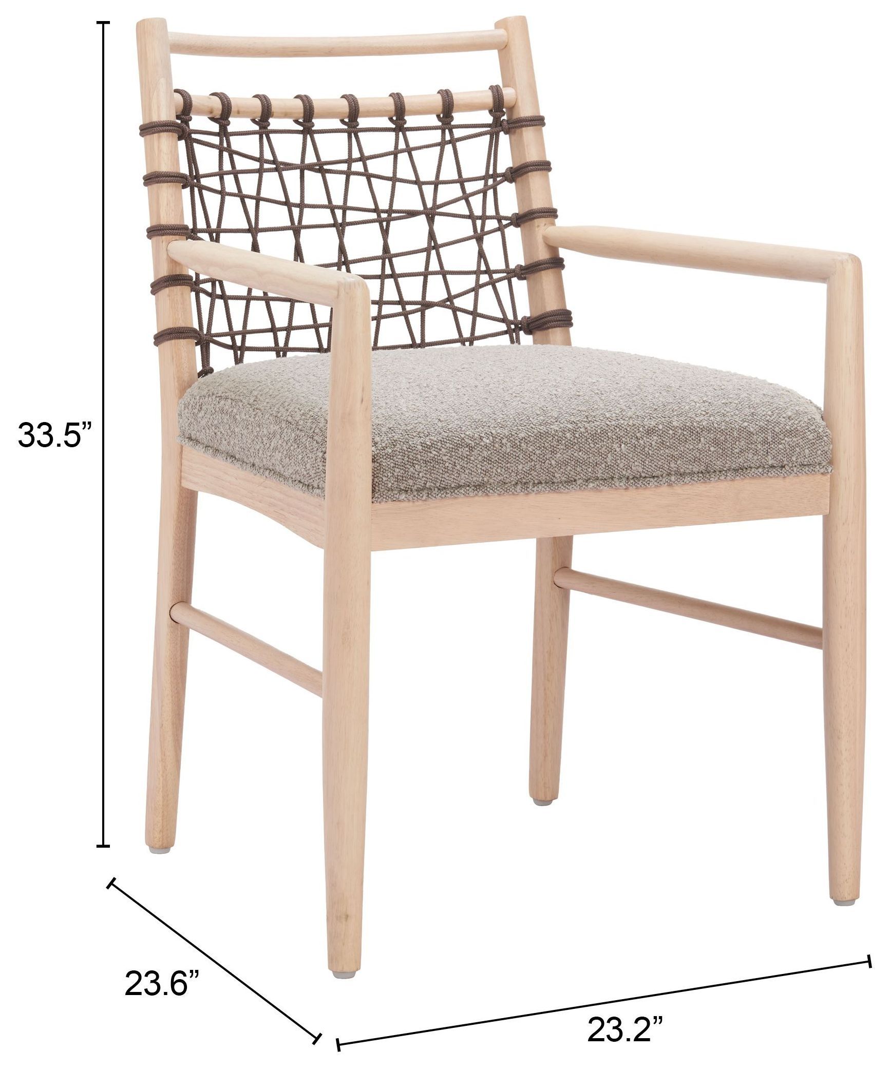 Wezly Gray Upholstered Dining Chair Set of 2