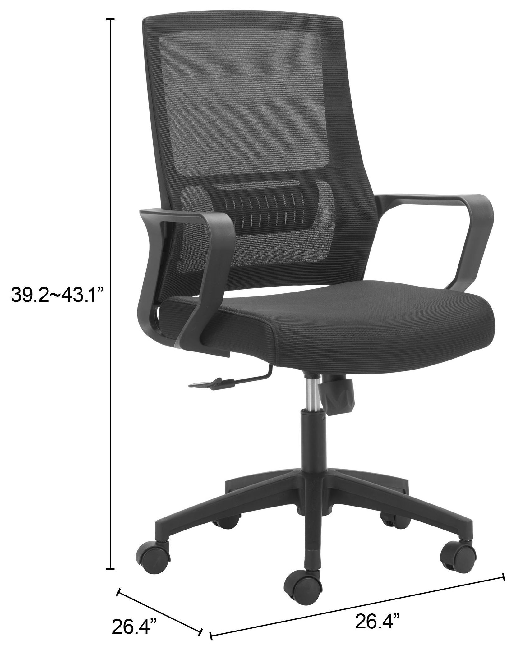 Jett Black Low Back Office Chair