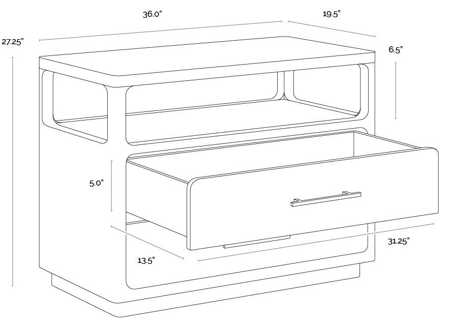 Danette Gray Nightstand