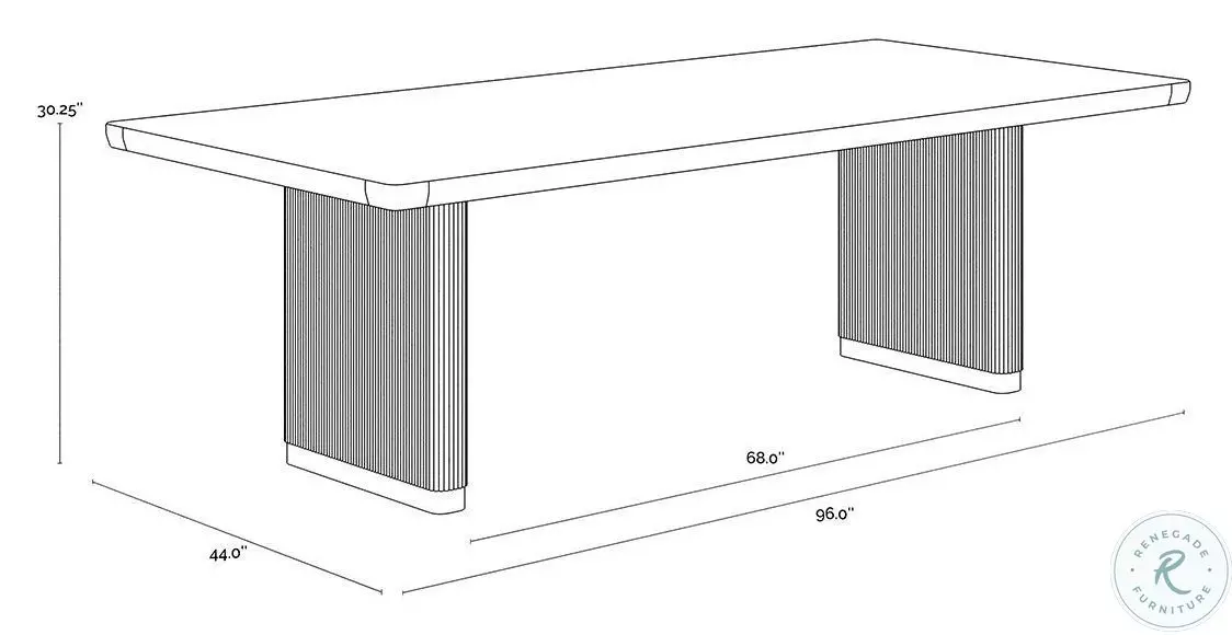 Kalla Charcoal And Natural Rectangular Dining Table
