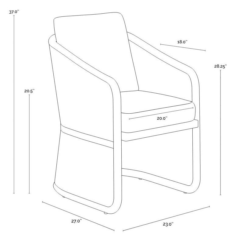 Allariz Light Gray Grace Bay Outdoor Dining Arm Chair