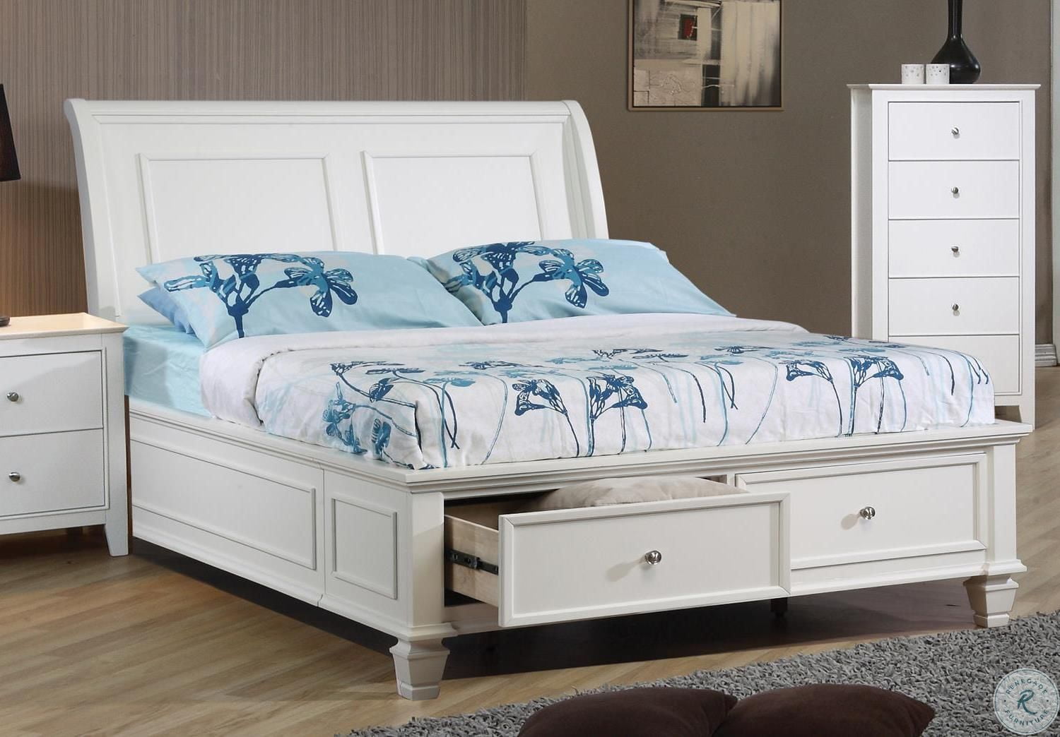 Selena White Full Bed From Coaster 400239f Coleman Furniture