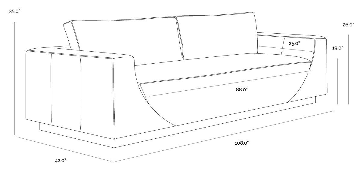 Anakin Tuscany Warm Black Leather Sofa