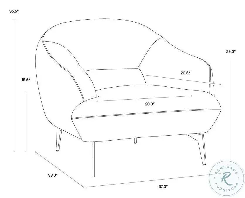 Armani Cognac Leather Arm Chair