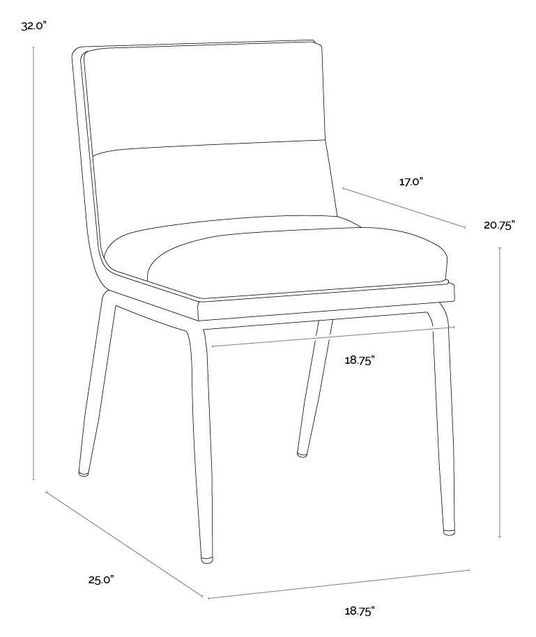 Abilene Polo Club Muslin Dining Chair Set of 2