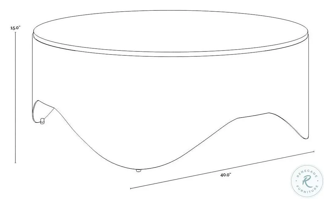 Ysabella Cream And Brass Coffee Table